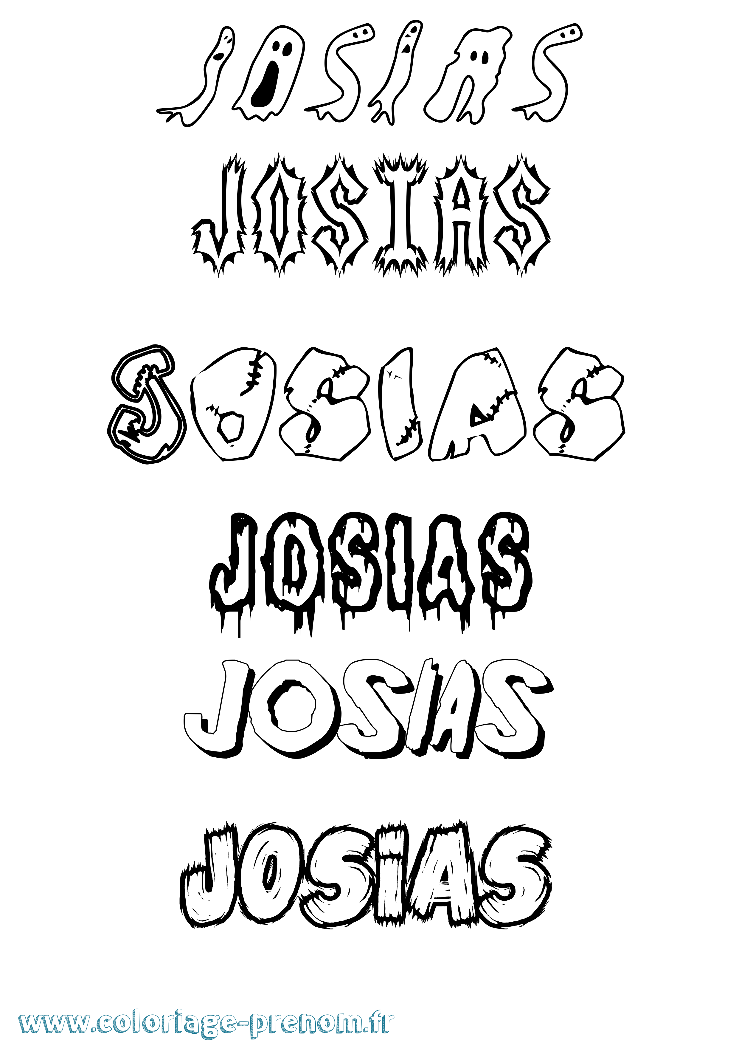 Coloriage Josias Frisson Coloriage prénom Josias Frisson
