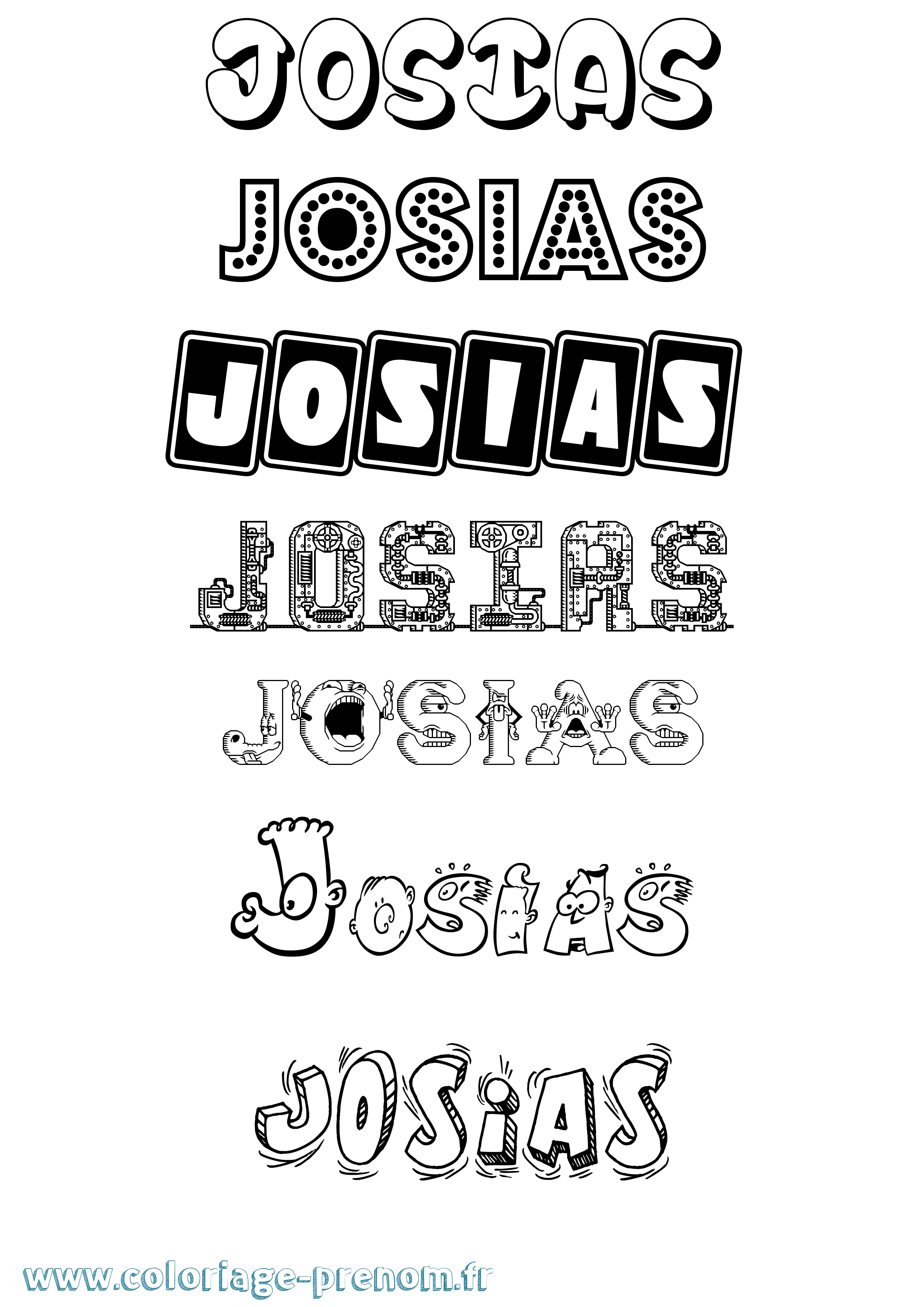 Coloriage Josias Fun Coloriage prénom Josias Fun