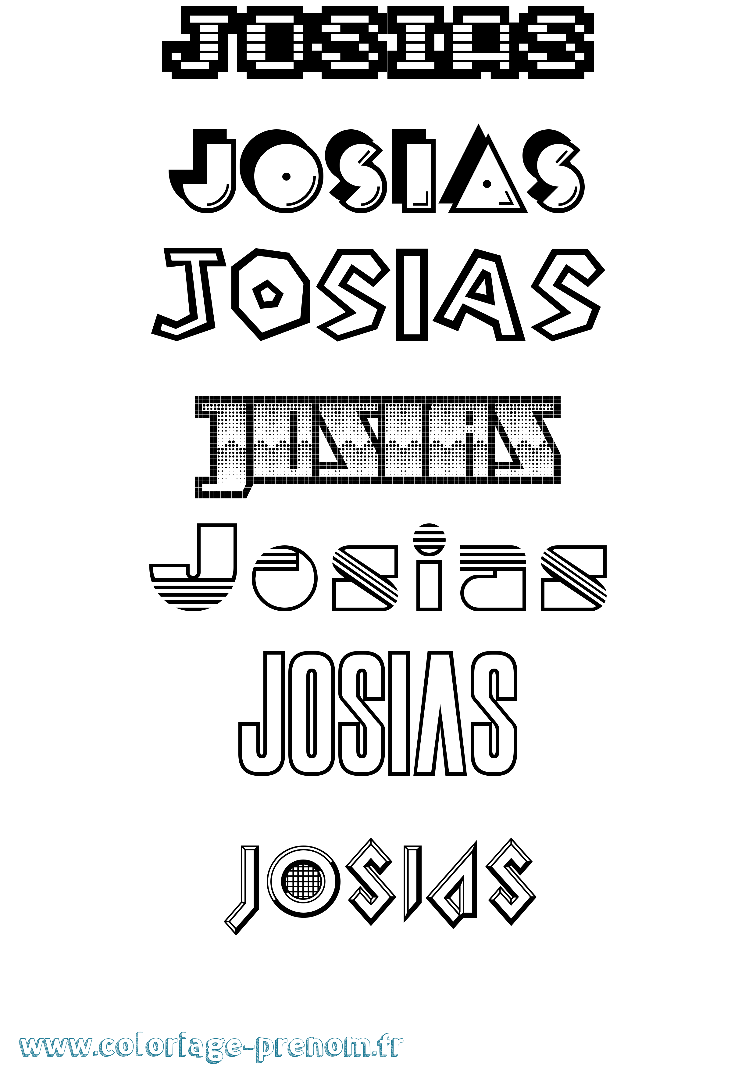 Coloriage Josias Jeux Vidéos Coloriage prénom Josias Jeux Vidéos