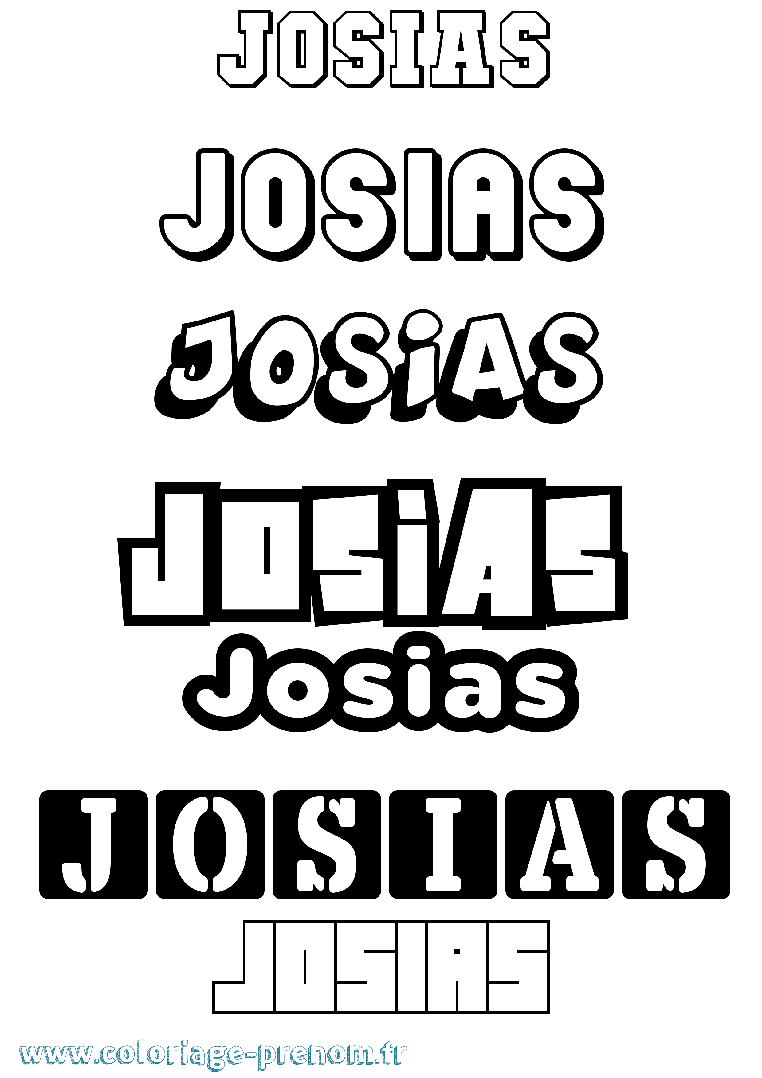 Coloriage Josias Simple Coloriage prénom Josias Simple