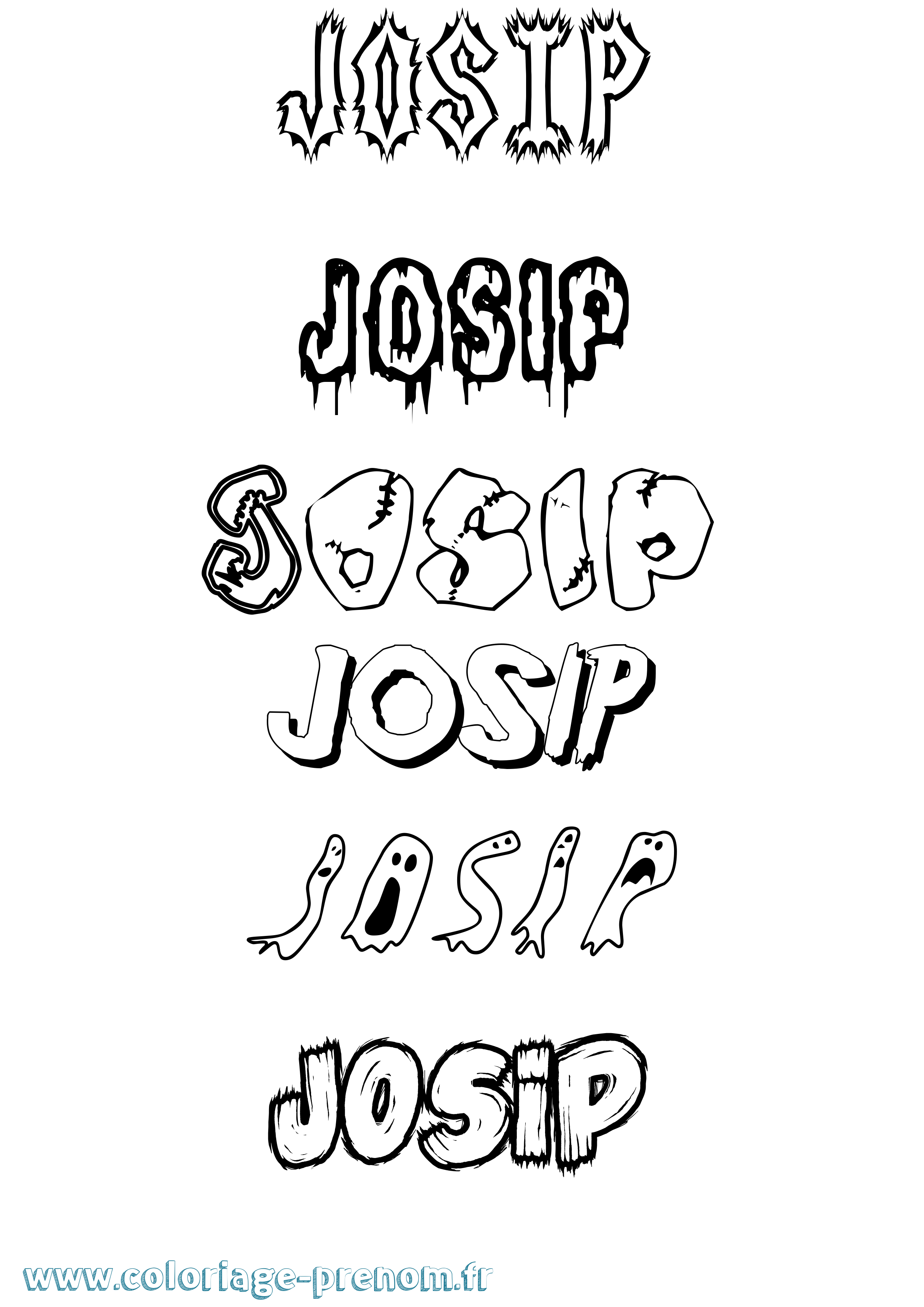 Coloriage Josip Frisson Coloriage prénom Josip Frisson