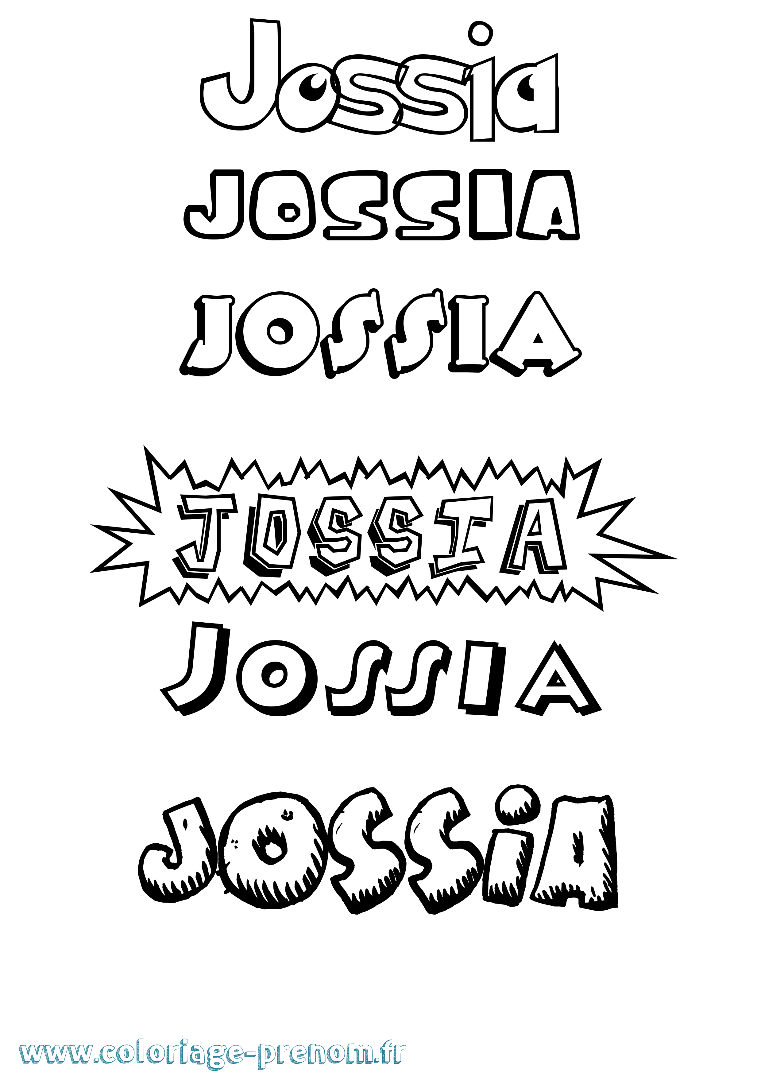 Coloriage Jossia Dessin Animé Coloriage prénom Jossia Dessin Animé
