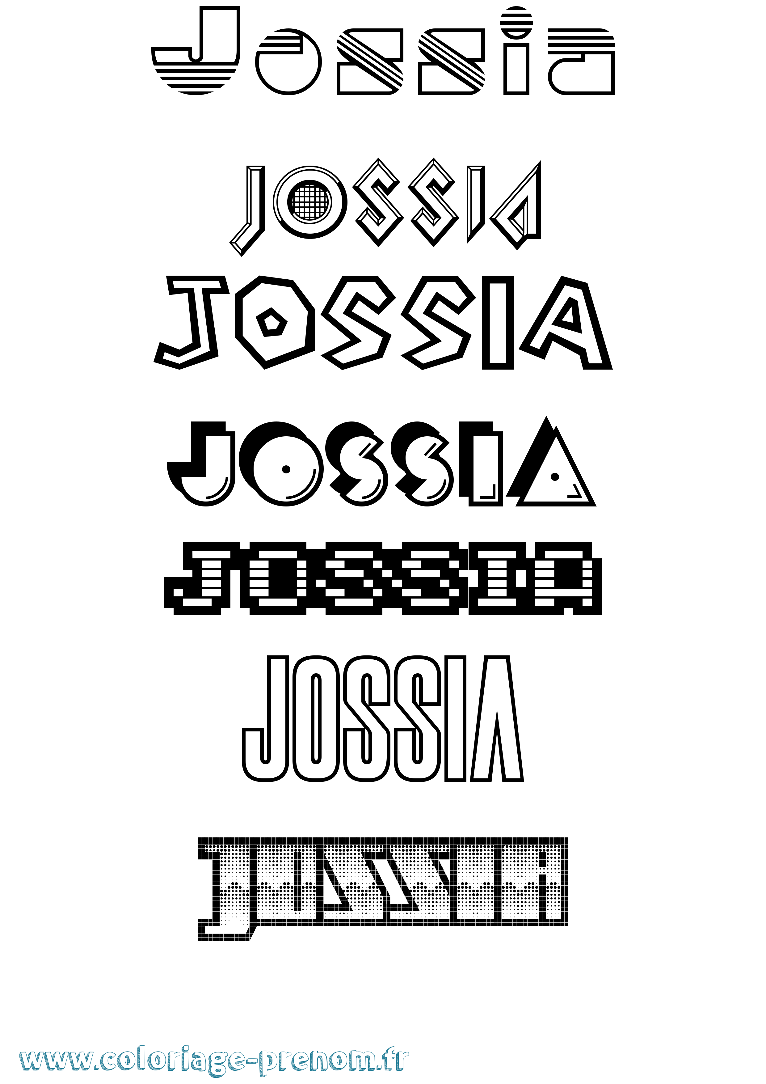 Coloriage Jossia Jeux Vidéos Coloriage prénom Jossia Jeux Vidéos