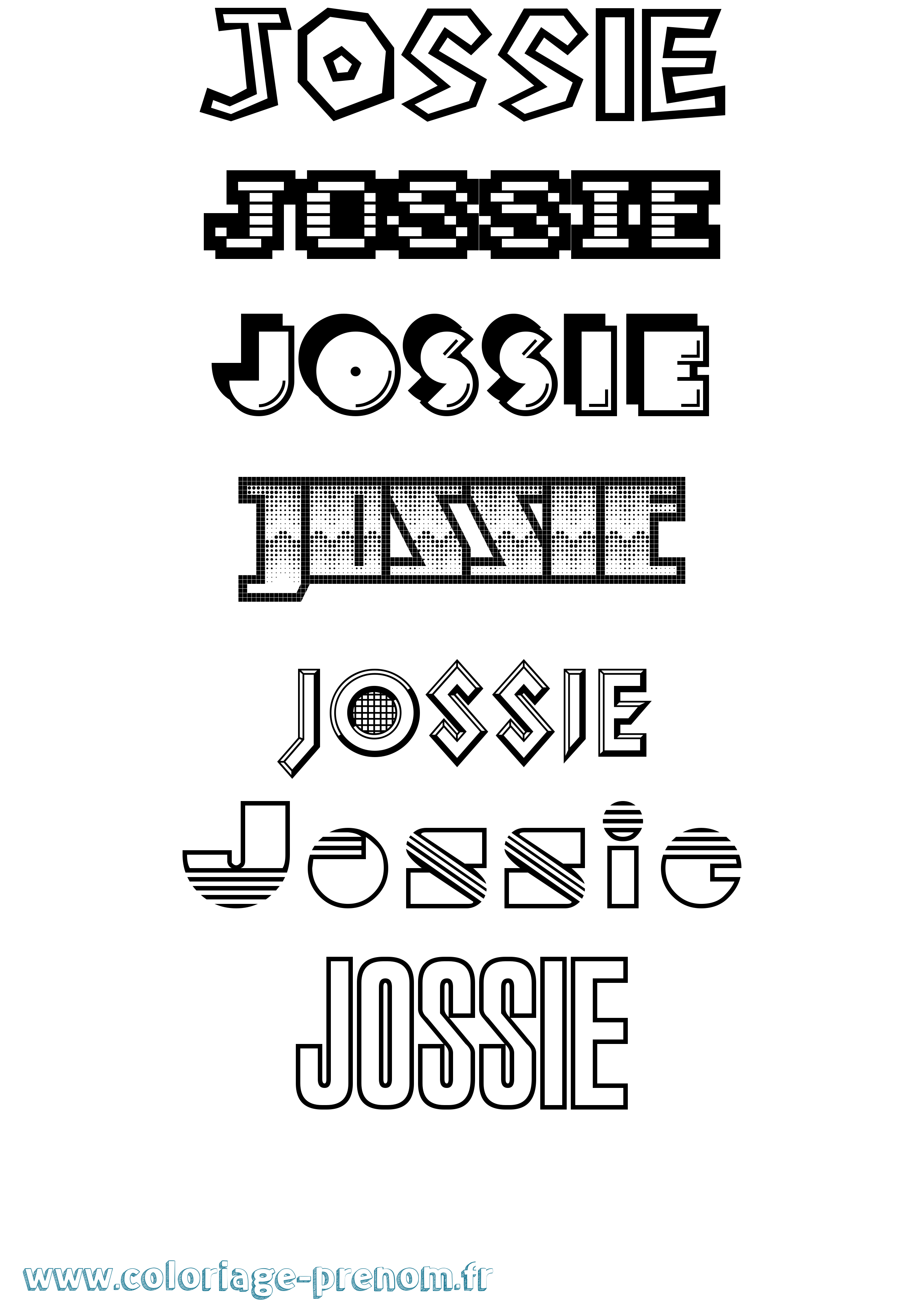 Coloriage Jossie Jeux Vidéos Coloriage prénom Jossie Jeux Vidéos