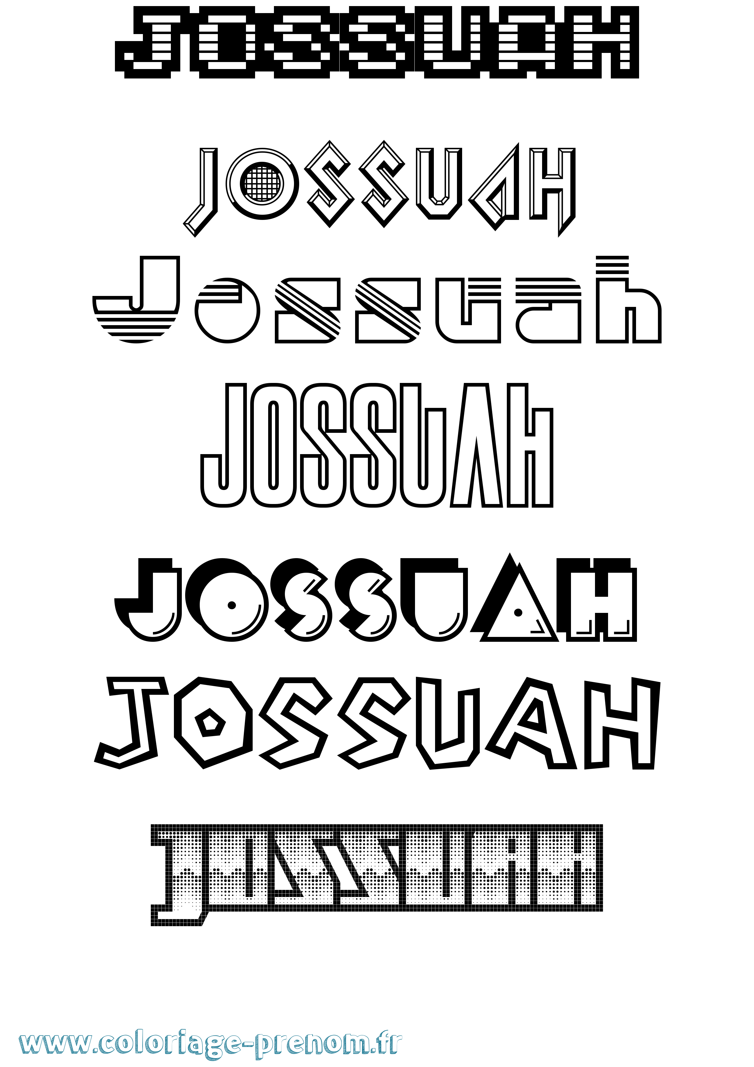 Coloriage Jossuah Jeux Vidéos Coloriage prénom Jossuah Jeux Vidéos