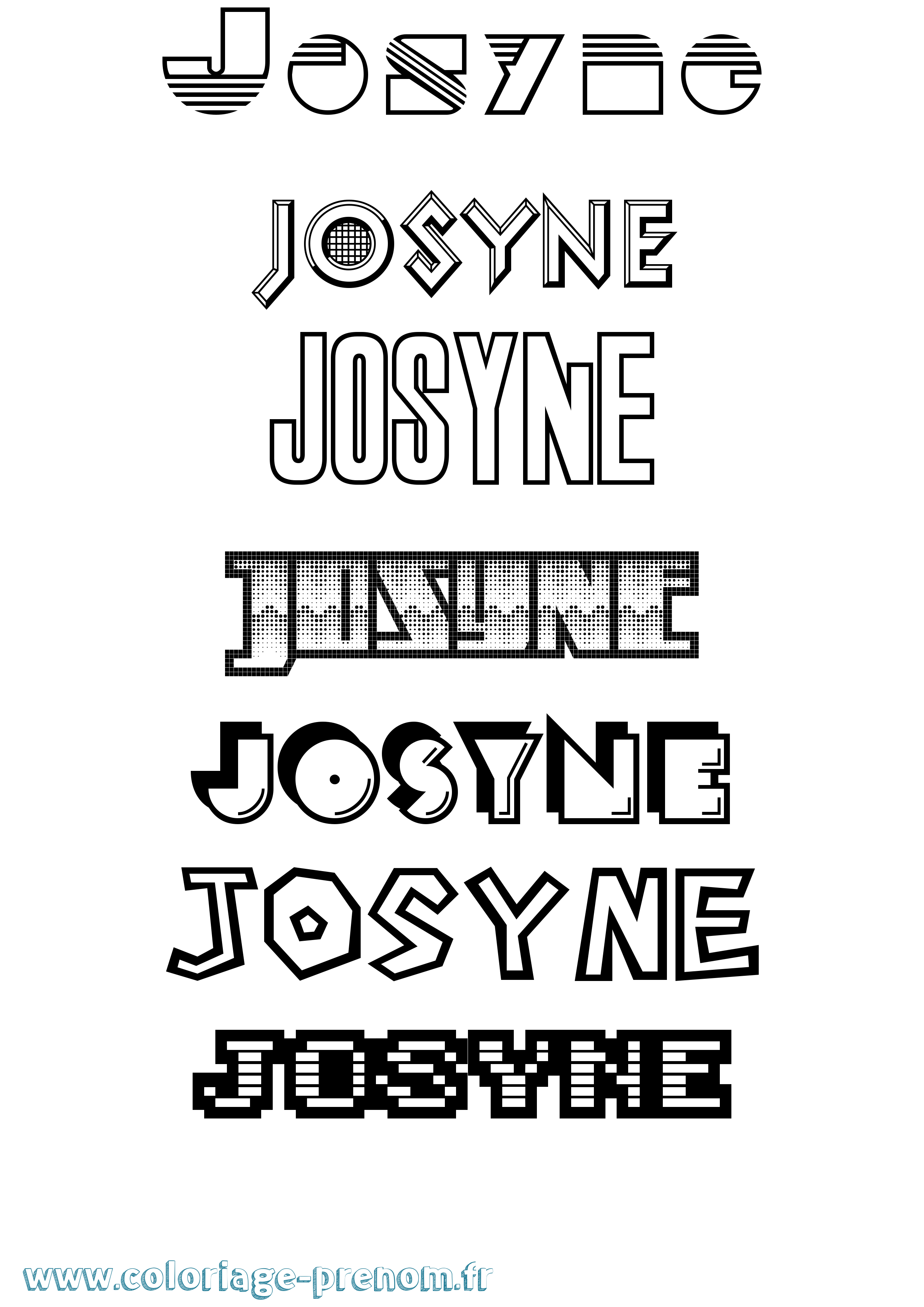 Coloriage Josyne Jeux Vidéos Coloriage prénom Josyne Jeux Vidéos