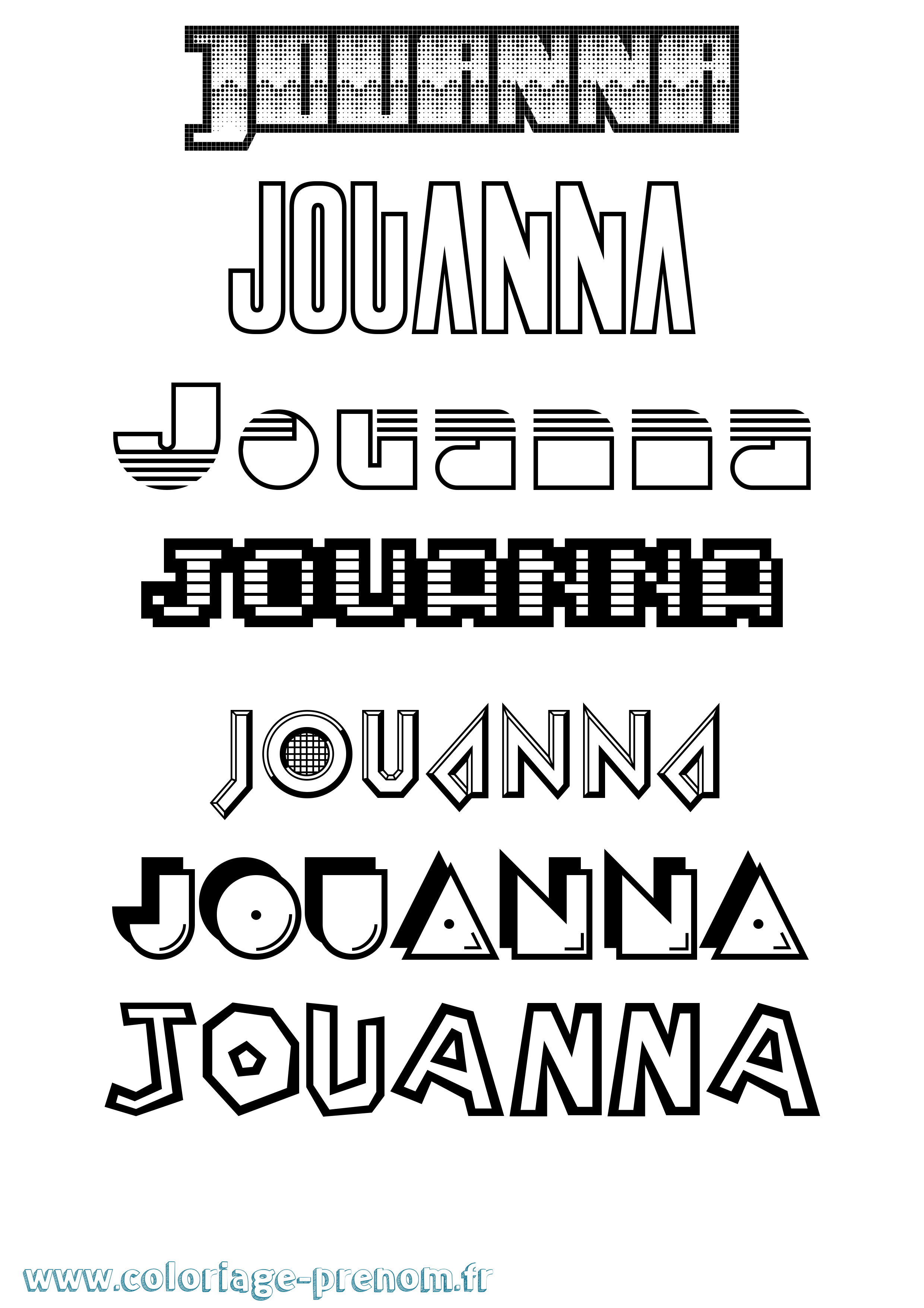 Coloriage Jouanna Jeux Vidéos Coloriage prénom Jouanna Jeux Vidéos