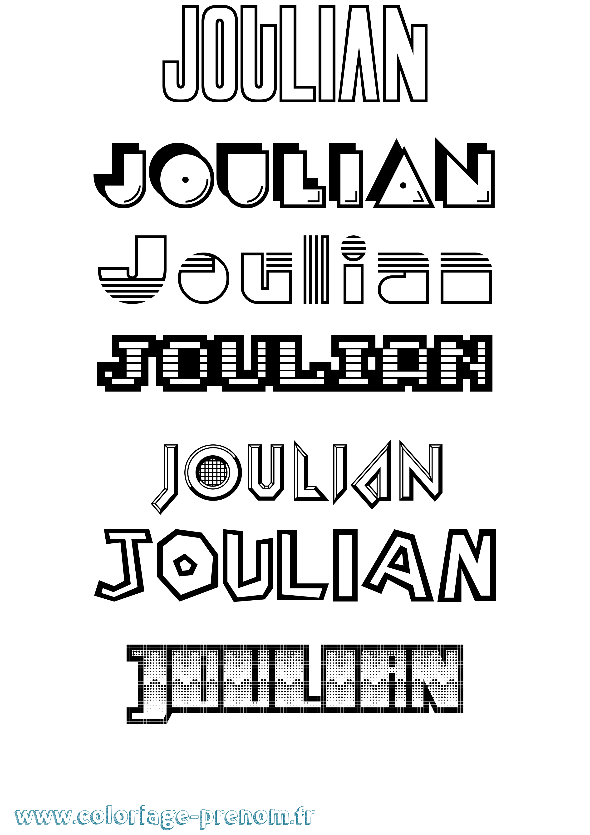 Coloriage Joulian Jeux Vidéos Coloriage prénom Joulian Jeux Vidéos