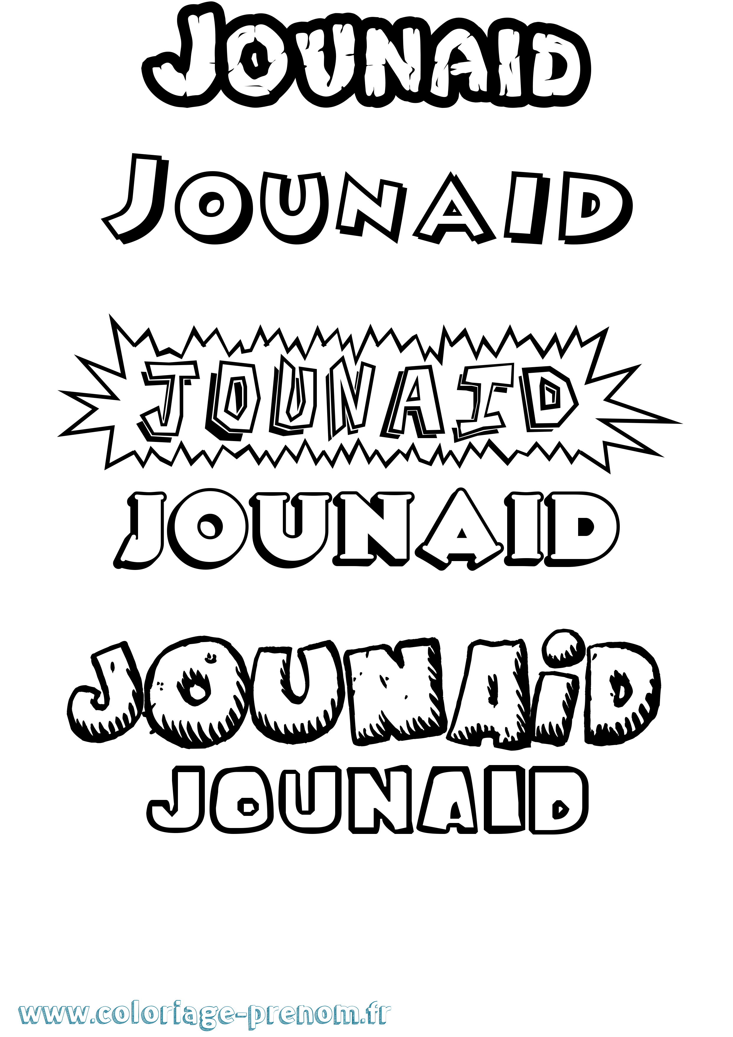 Coloriage Jounaid Dessin Animé Coloriage prénom Jounaid Dessin Animé