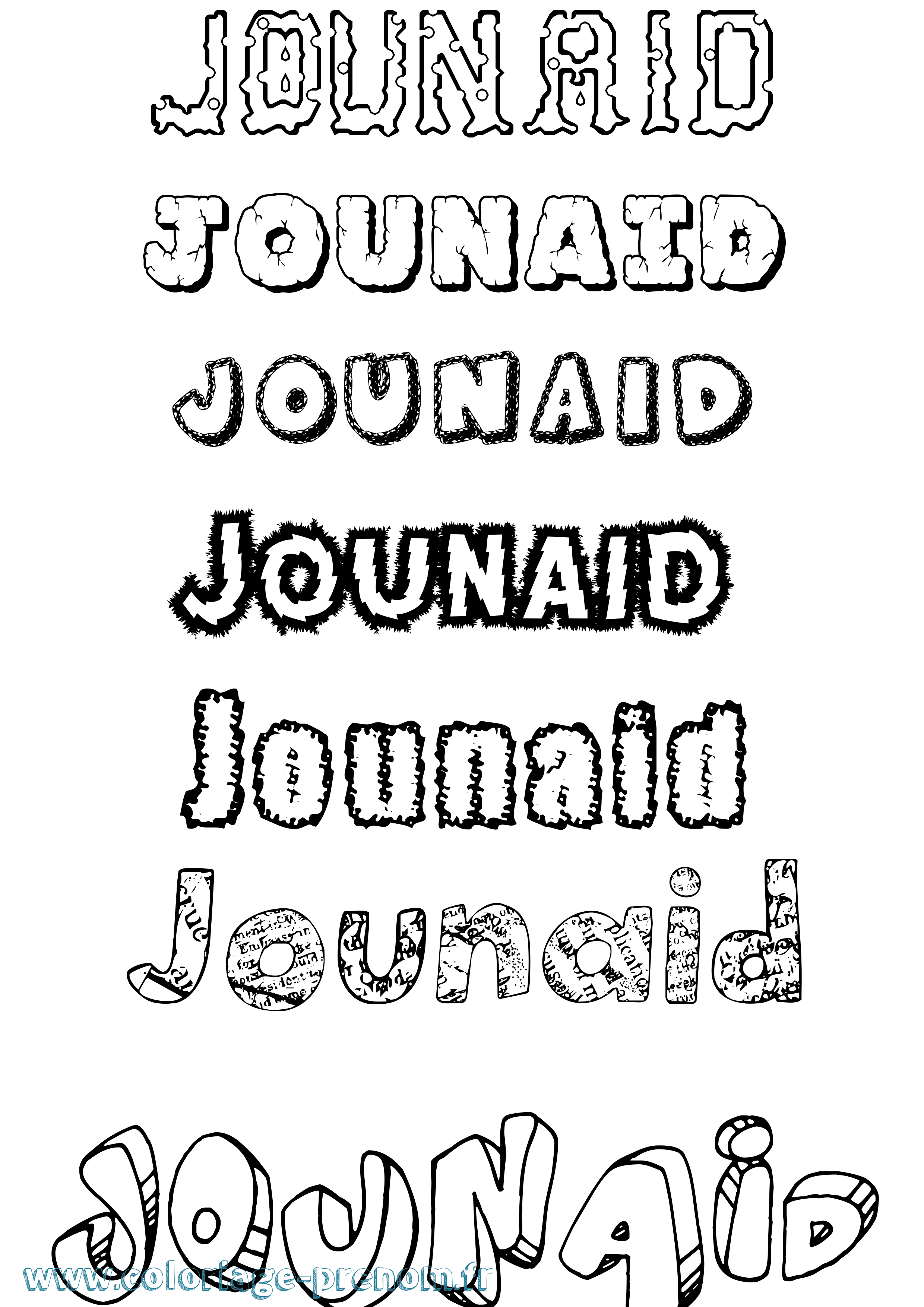 Coloriage Jounaid Destructuré Coloriage prénom Jounaid Destructuré