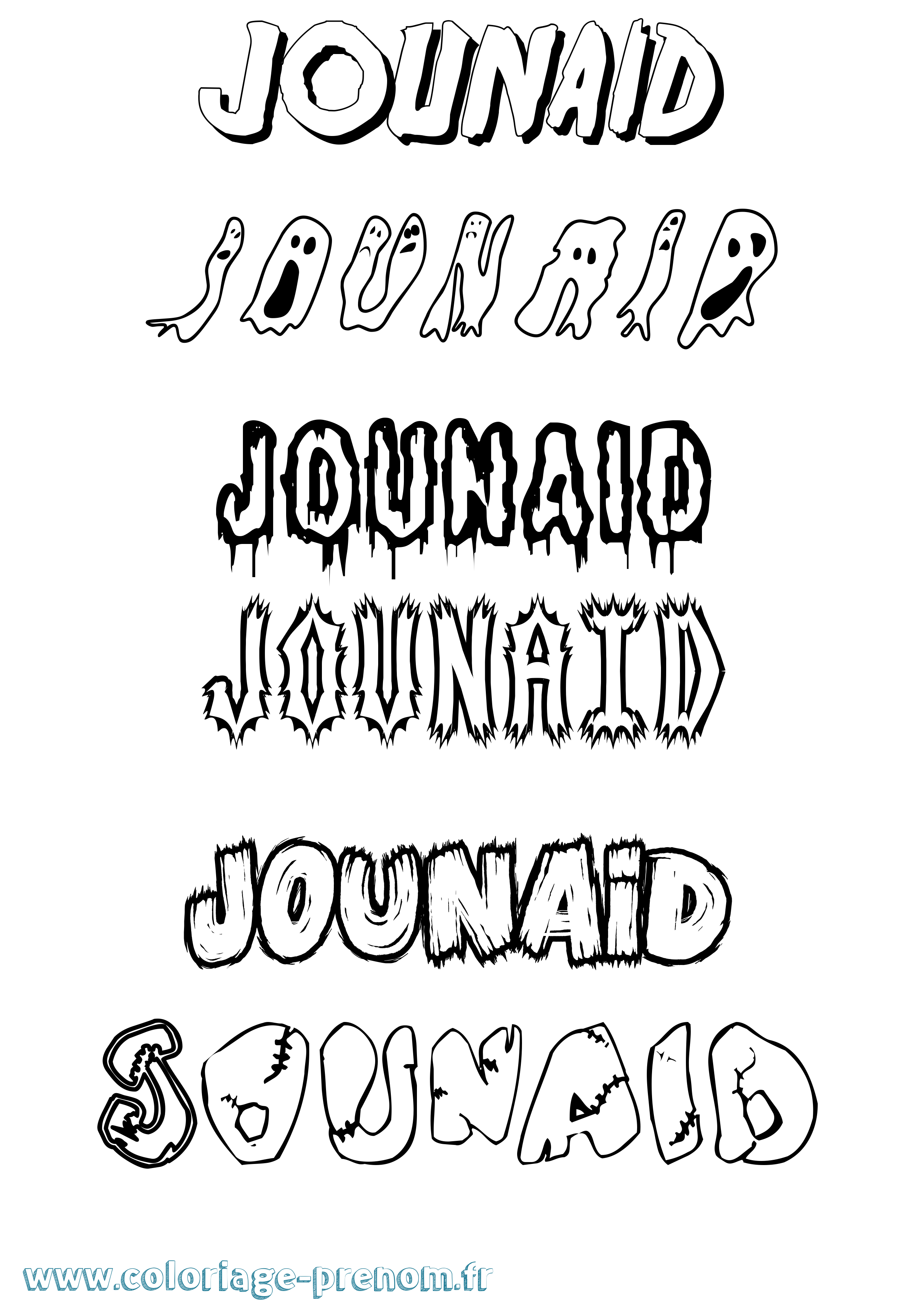 Coloriage Jounaid Frisson Coloriage prénom Jounaid Frisson