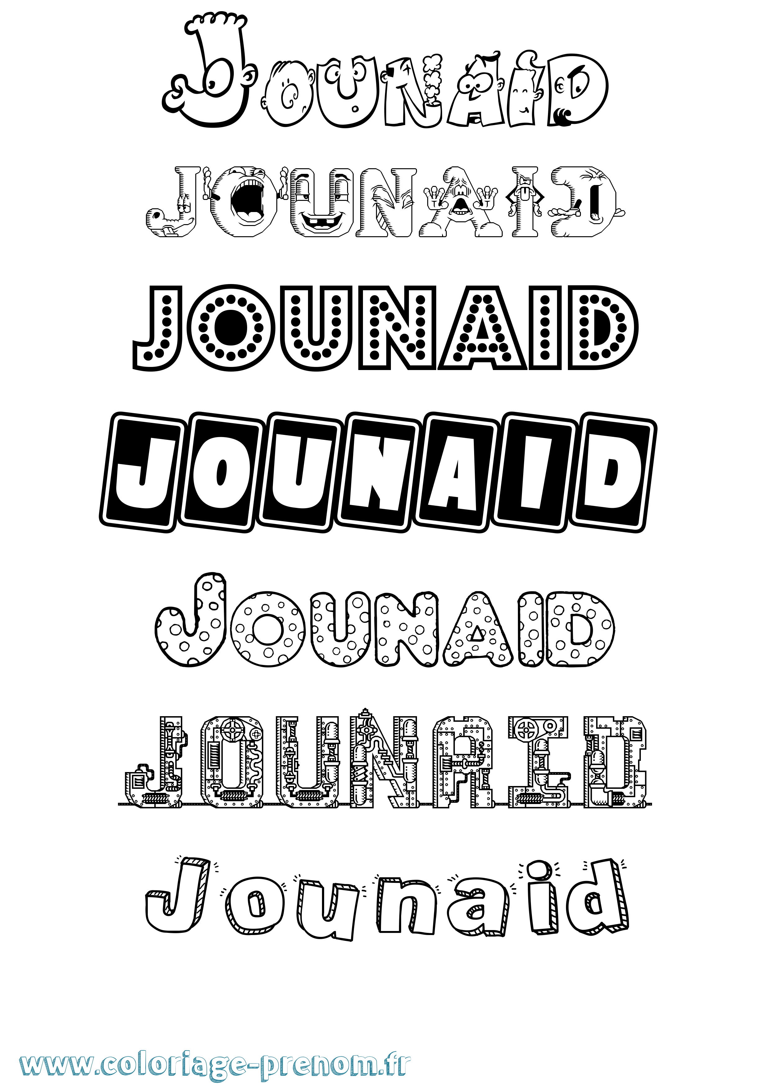 Coloriage Jounaid Fun Coloriage prénom Jounaid Fun