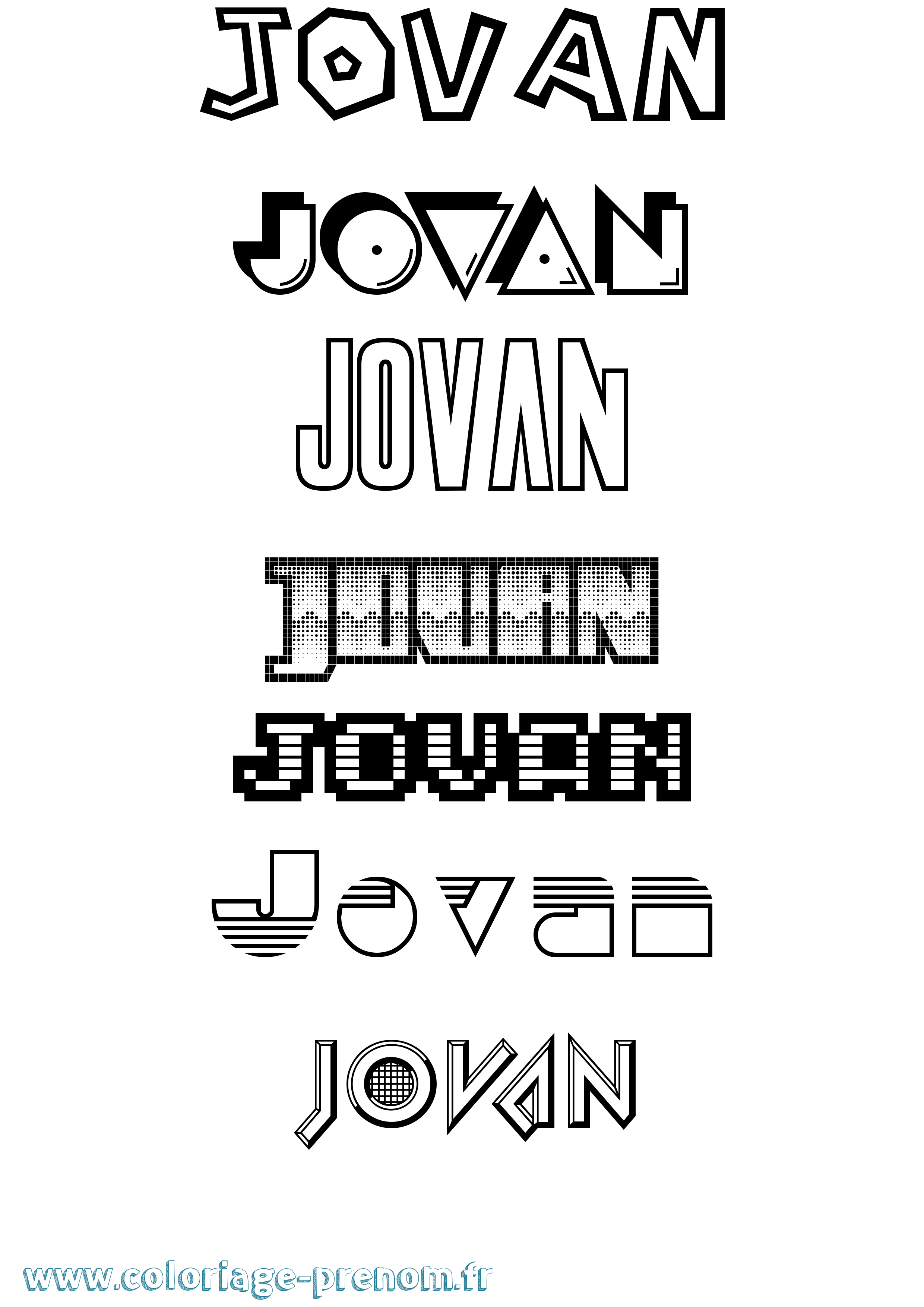 Coloriage Jovan Jeux Vidéos Coloriage prénom Jovan Jeux Vidéos