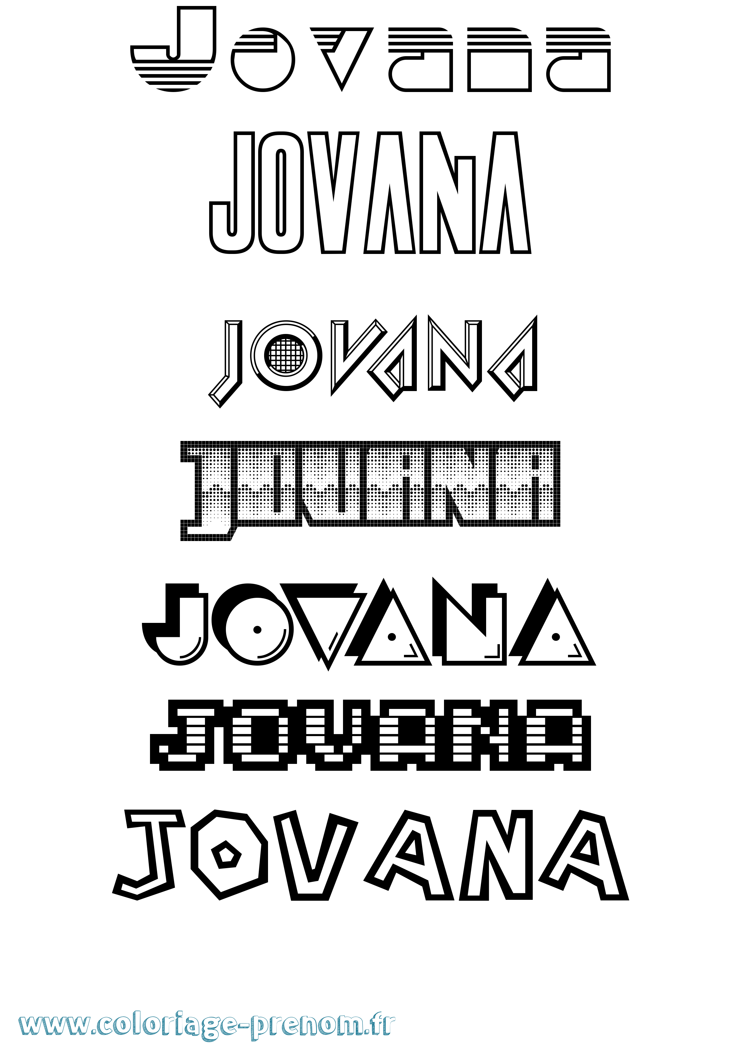 Coloriage Jovana Jeux Vidéos Coloriage prénom Jovana Jeux Vidéos