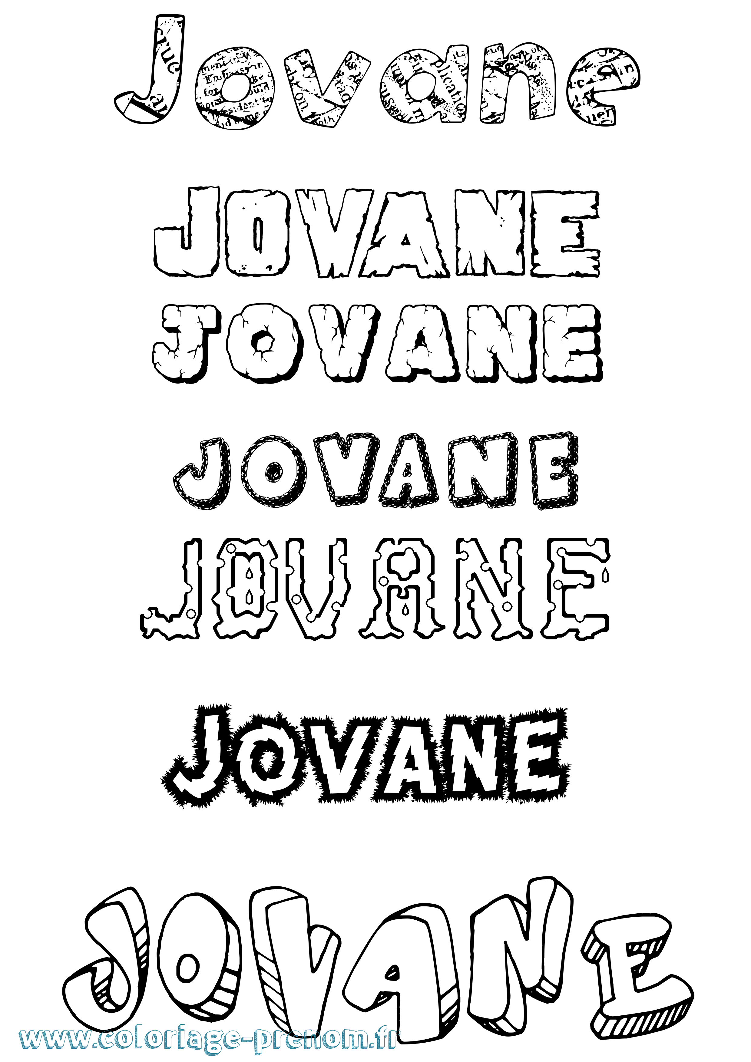 Coloriage Jovane Destructuré Coloriage prénom Jovane Destructuré