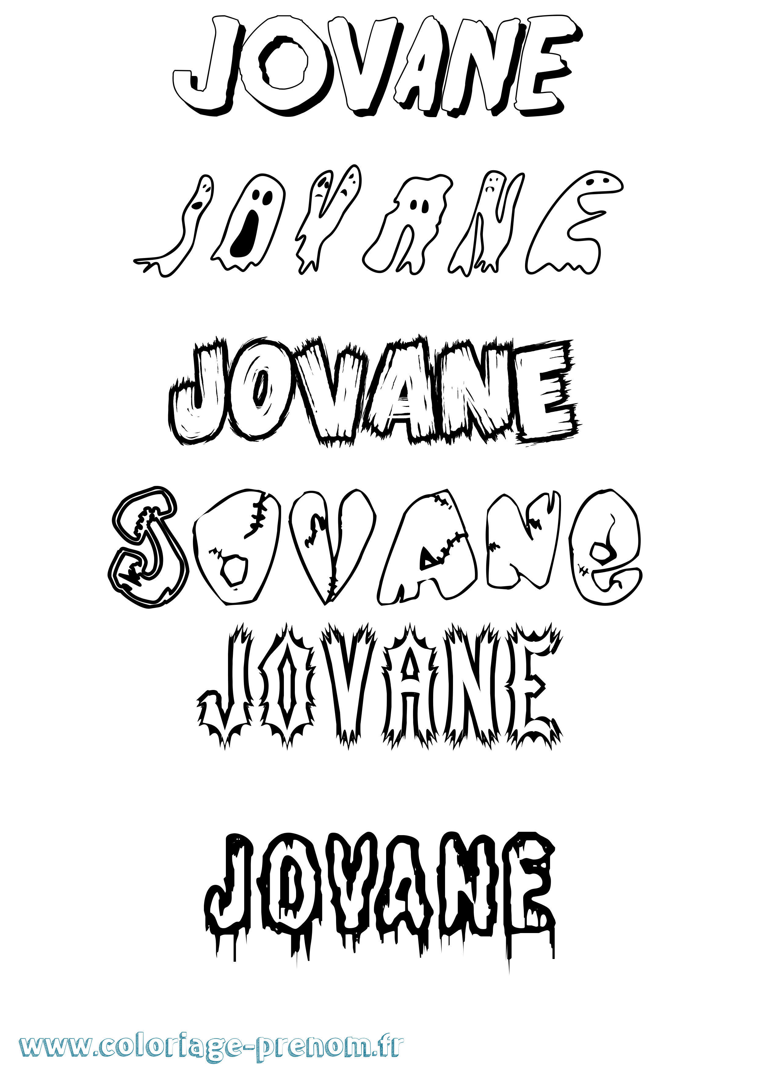 Coloriage Jovane Frisson Coloriage prénom Jovane Frisson