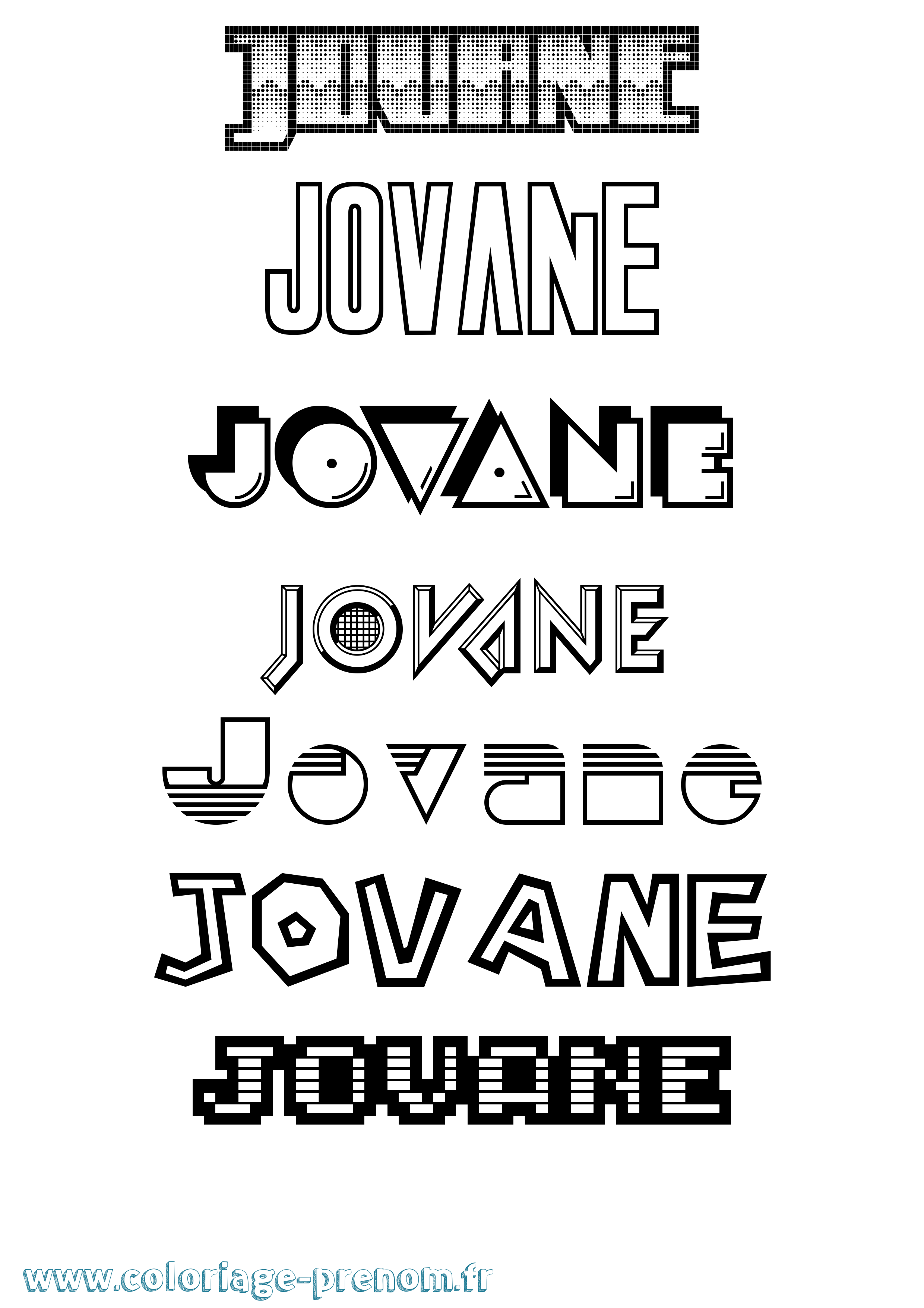 Coloriage Jovane Jeux Vidéos Coloriage prénom Jovane Jeux Vidéos