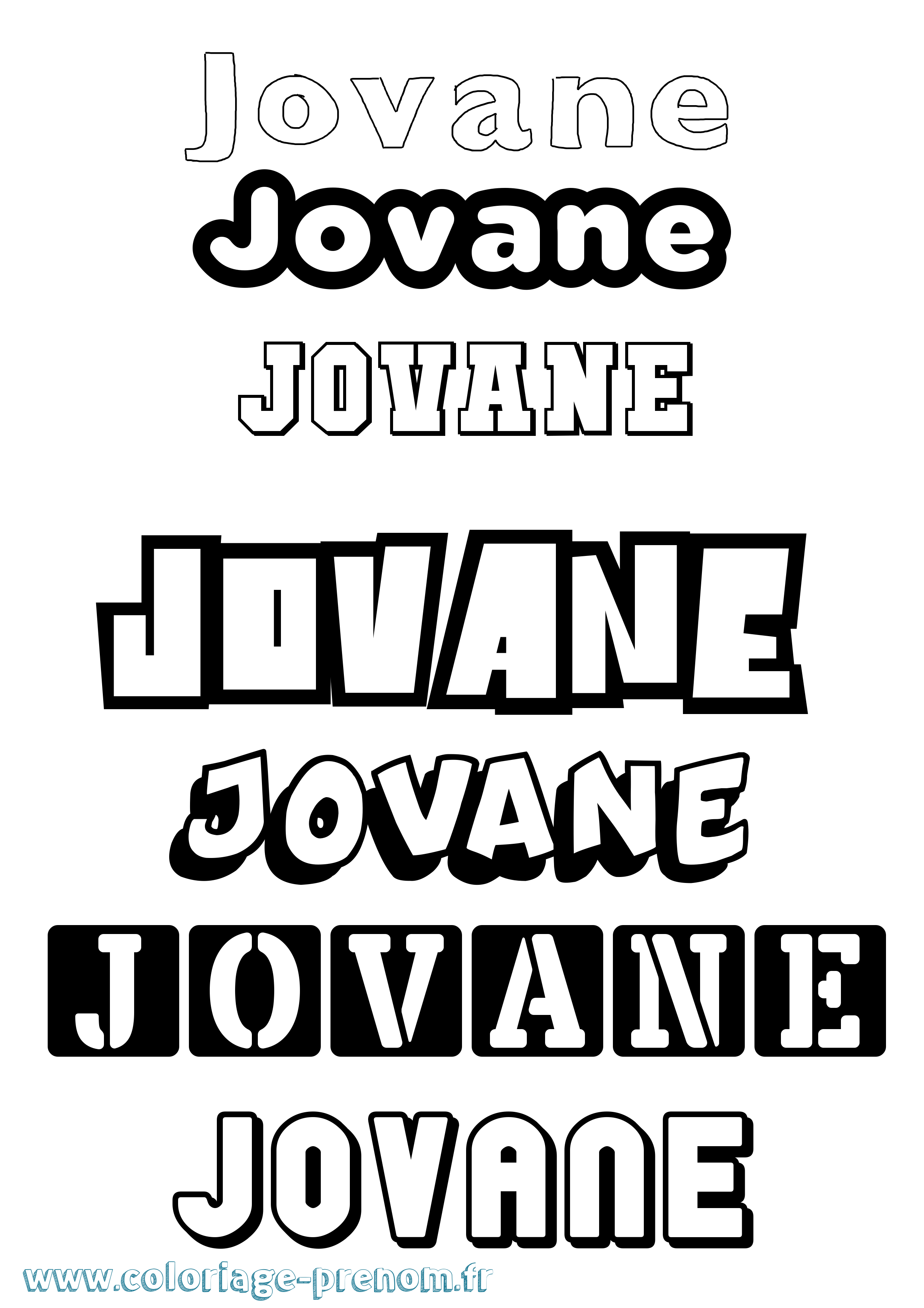 Coloriage Jovane Simple Coloriage prénom Jovane Simple