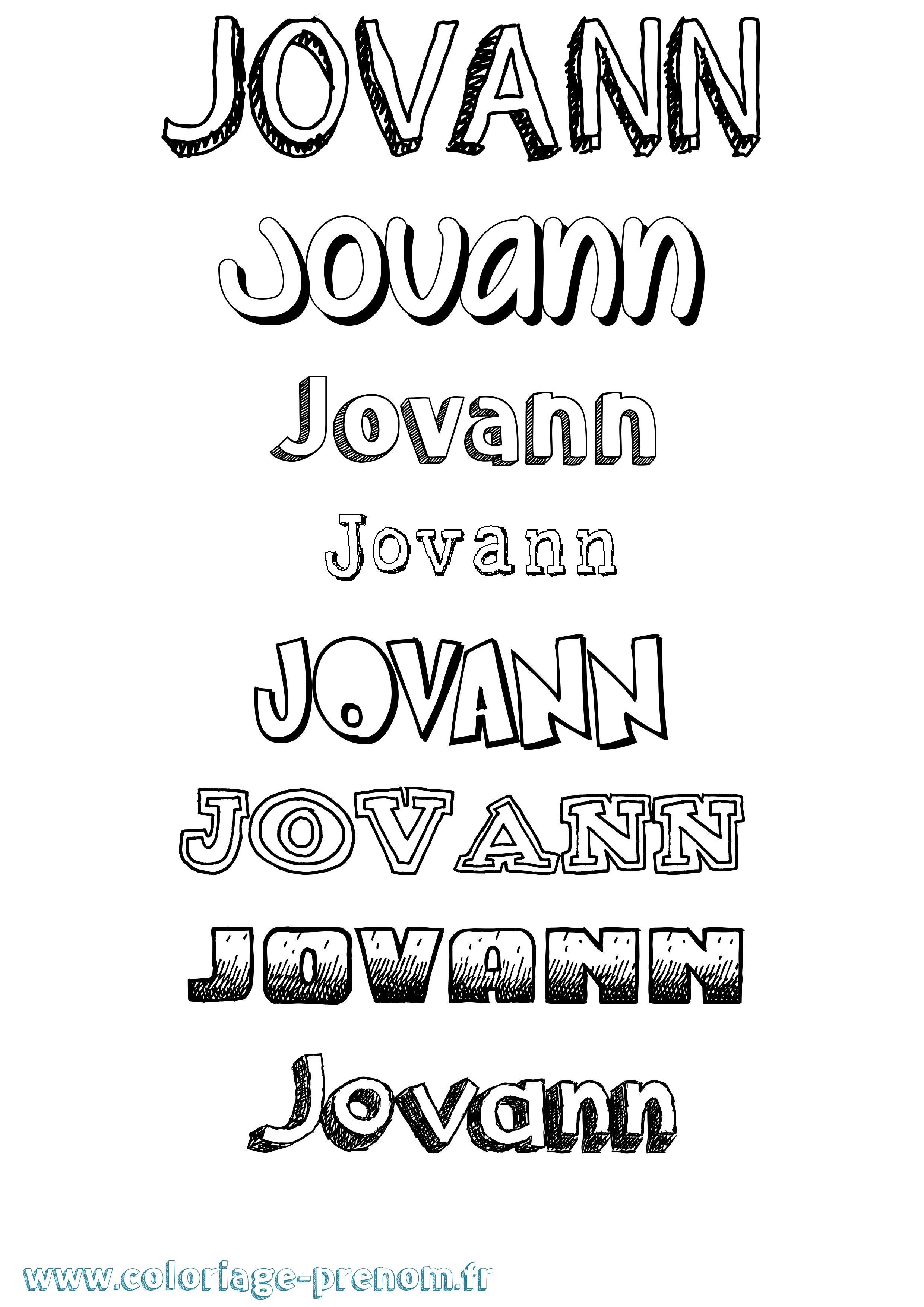 Coloriage Jovann Dessiné Coloriage prénom Jovann Dessiné
