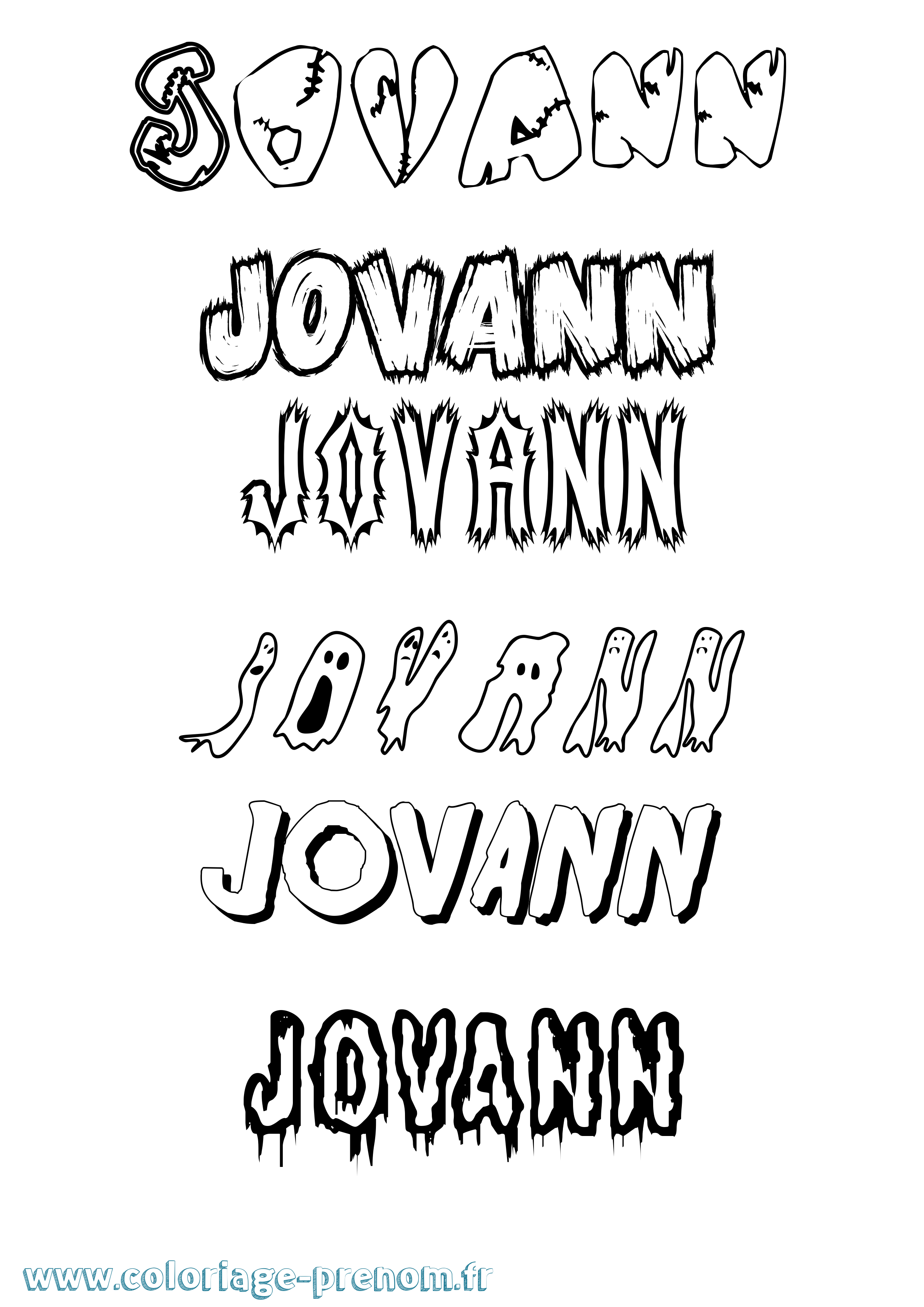 Coloriage Jovann Frisson Coloriage prénom Jovann Frisson