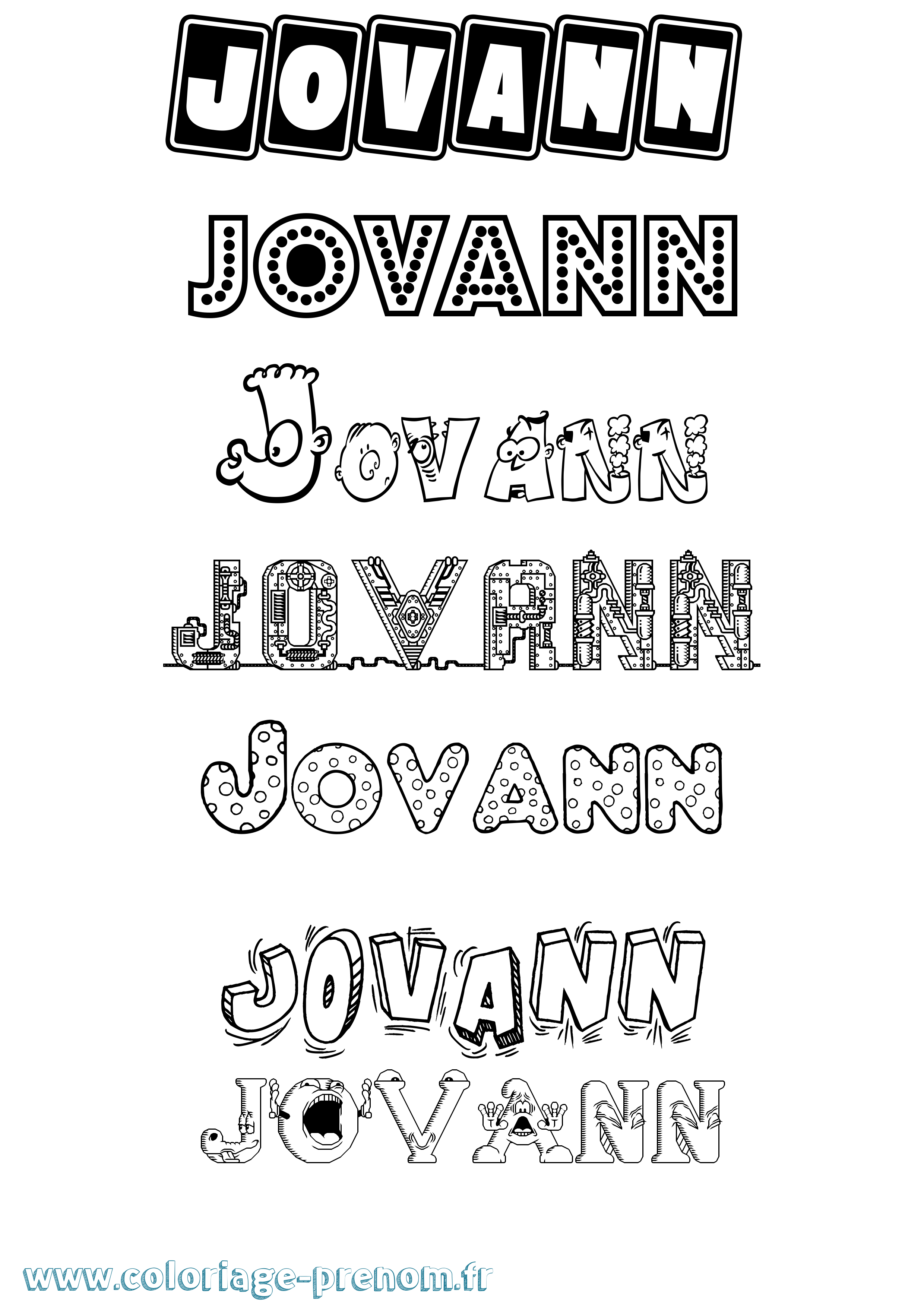 Coloriage Jovann Fun Coloriage prénom Jovann Fun