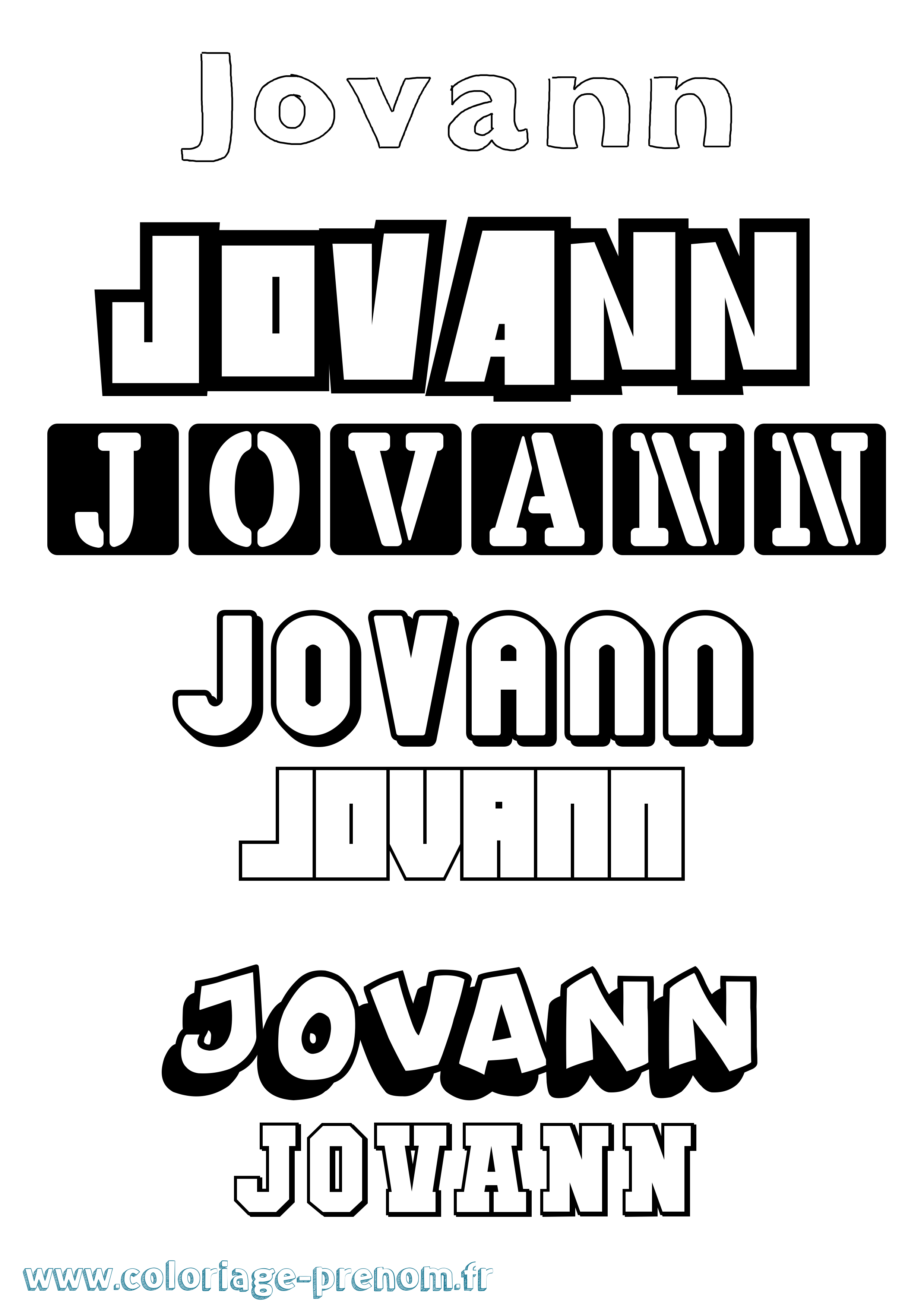 Coloriage Jovann Simple Coloriage prénom Jovann Simple