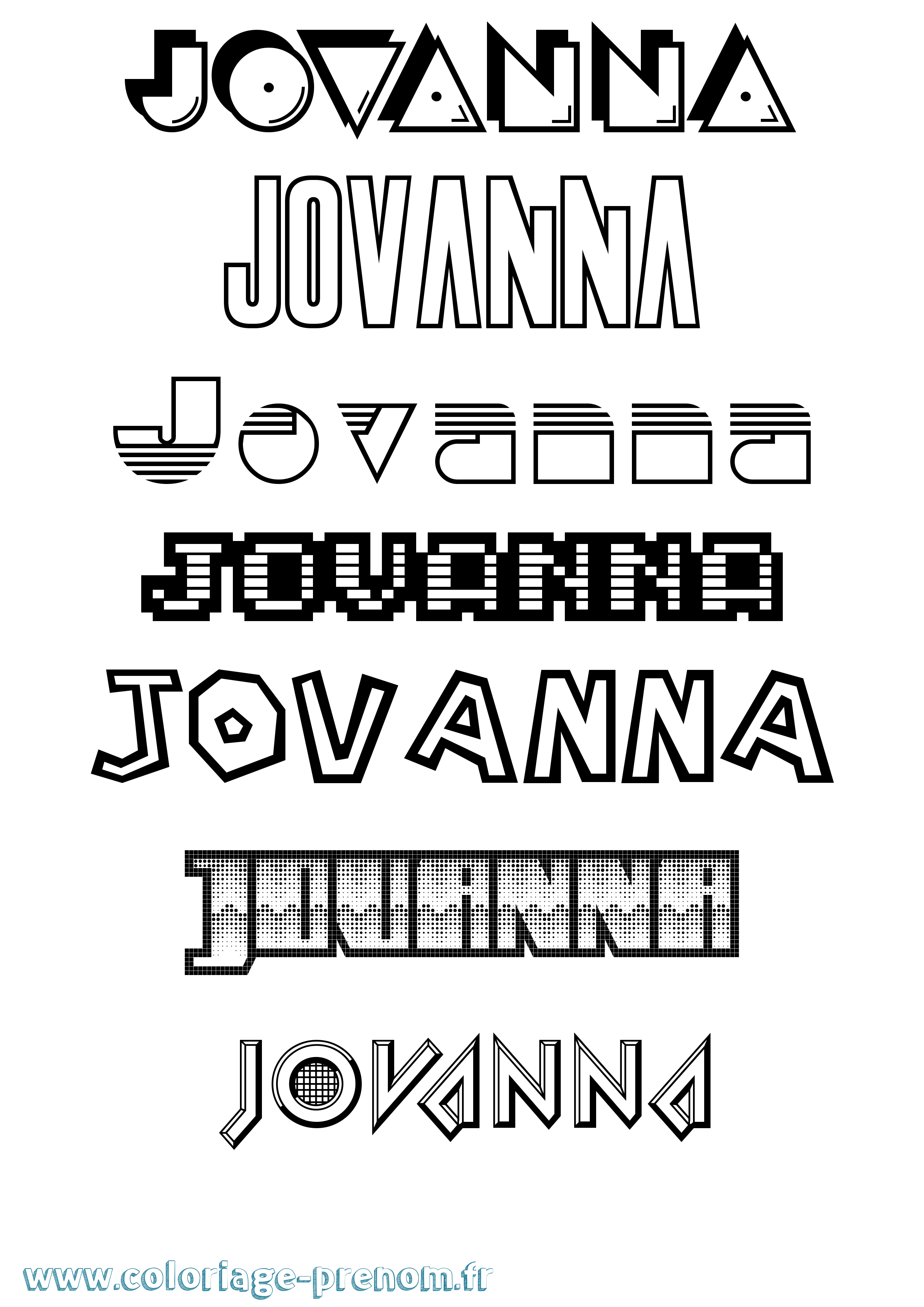 Coloriage Jovanna Jeux Vidéos Coloriage prénom Jovanna Jeux Vidéos