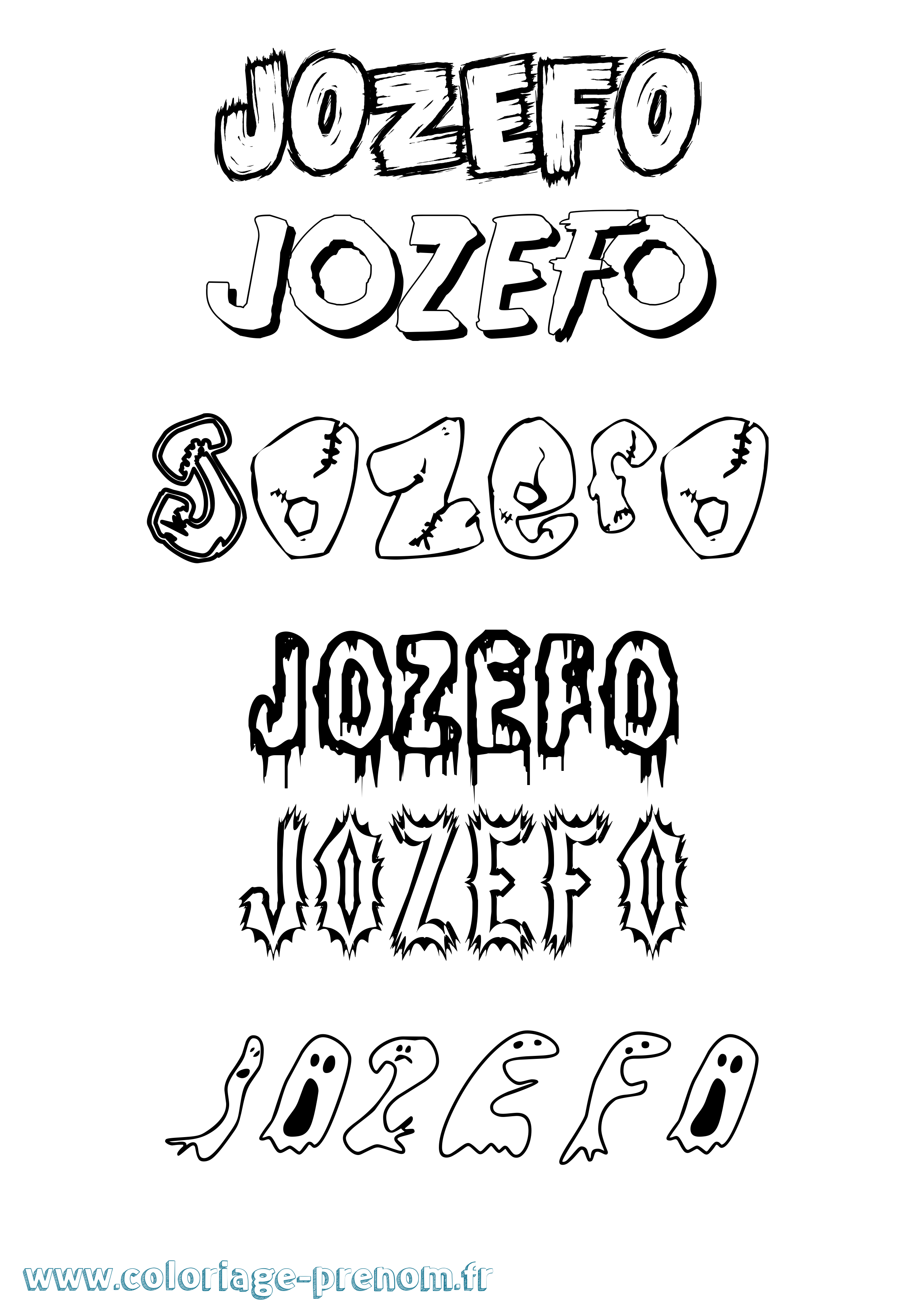 Coloriage Jozefo Frisson Coloriage prénom Jozefo Frisson