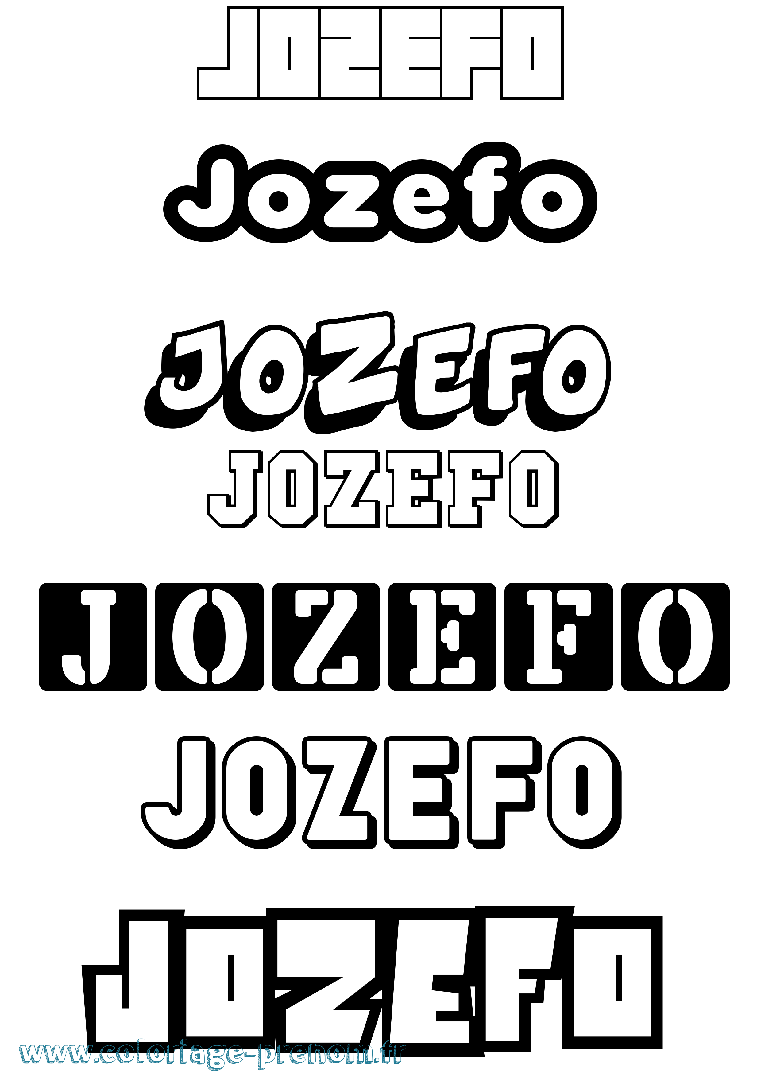 Coloriage Jozefo Simple Coloriage prénom Jozefo Simple