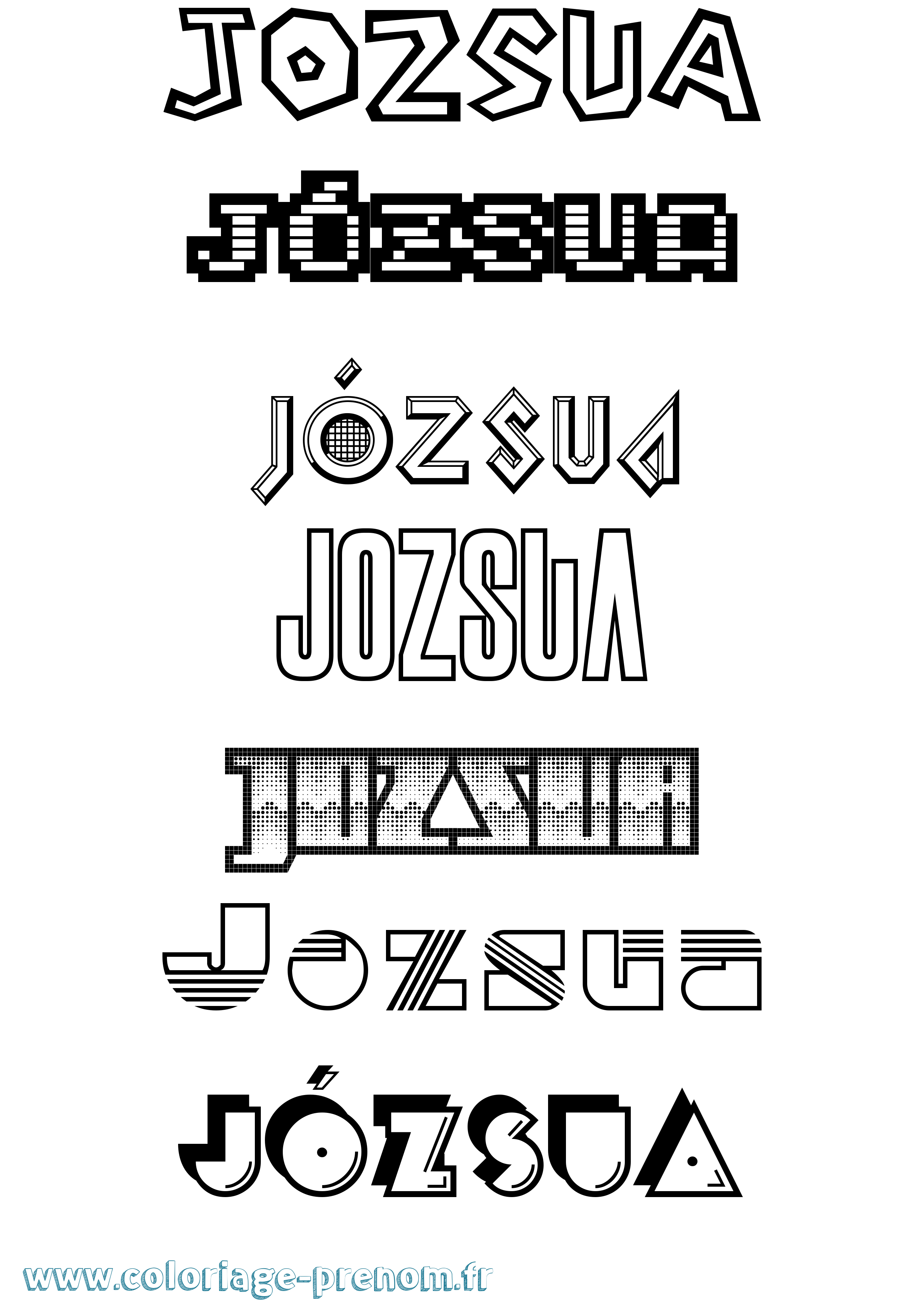 Coloriage Józsua Jeux Vidéos Coloriage prénom Józsua Jeux Vidéos