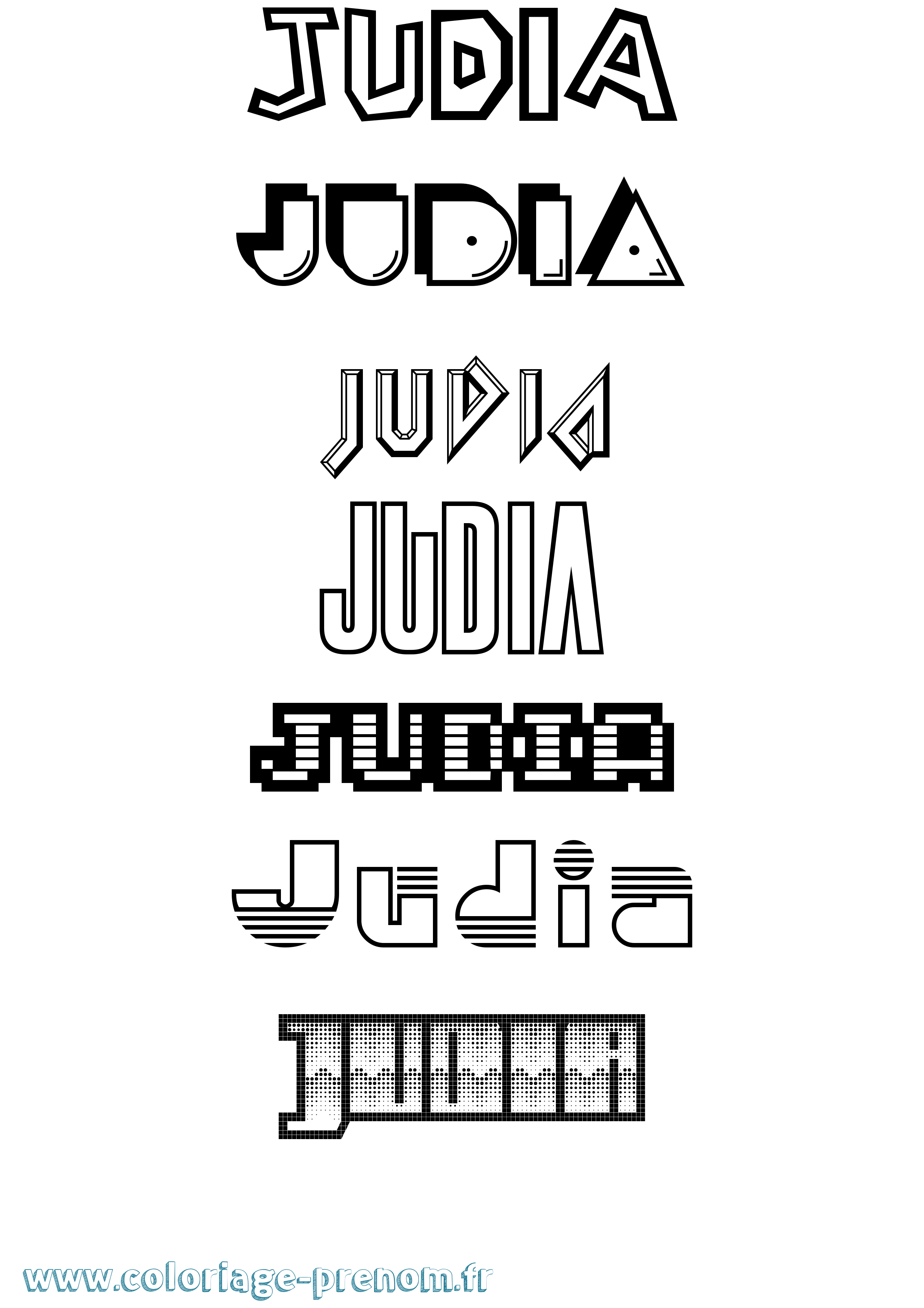Coloriage Judia Jeux Vidéos Coloriage prénom Judia Jeux Vidéos