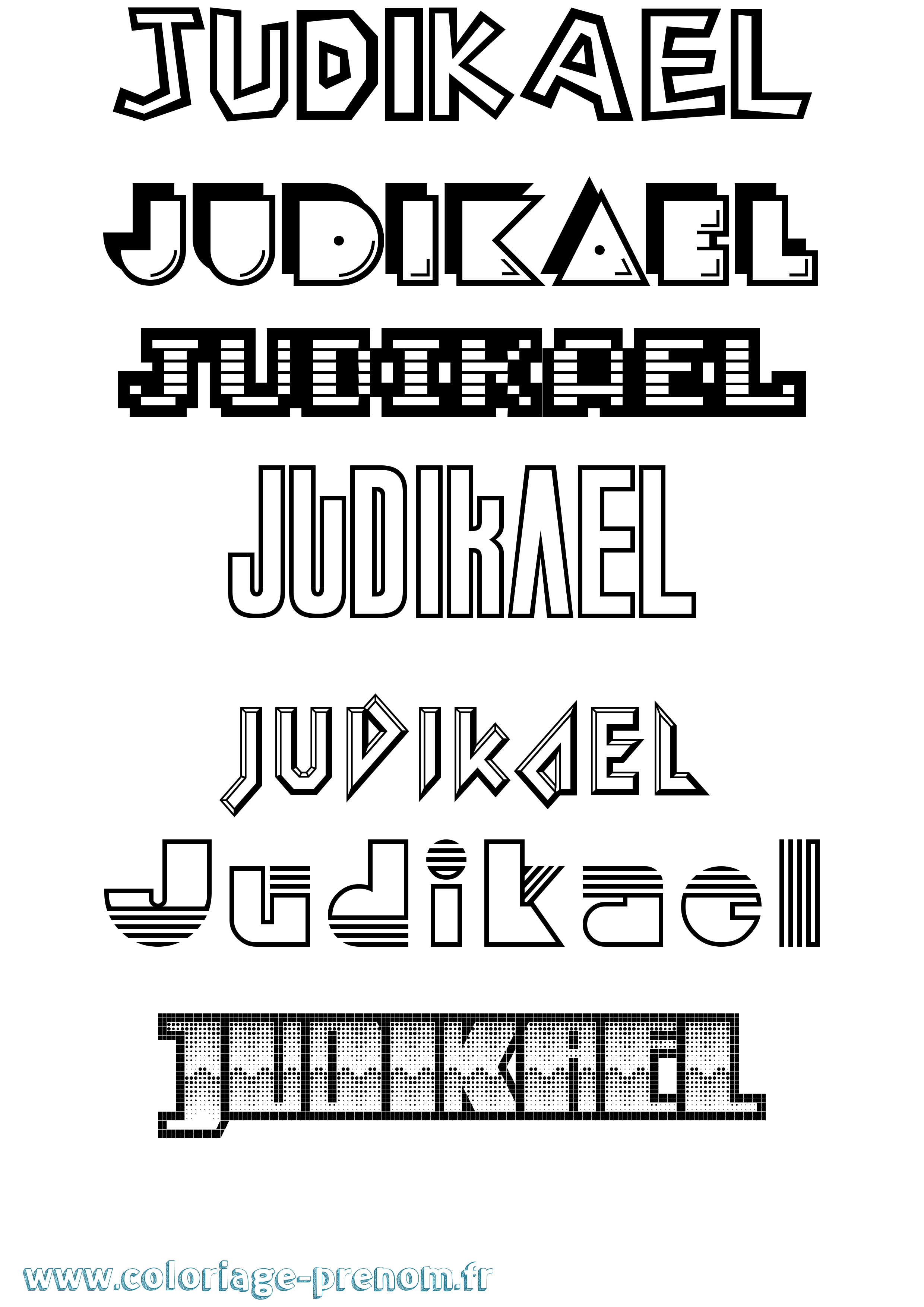 Coloriage Judikael Jeux Vidéos Coloriage prénom Judikael Jeux Vidéos