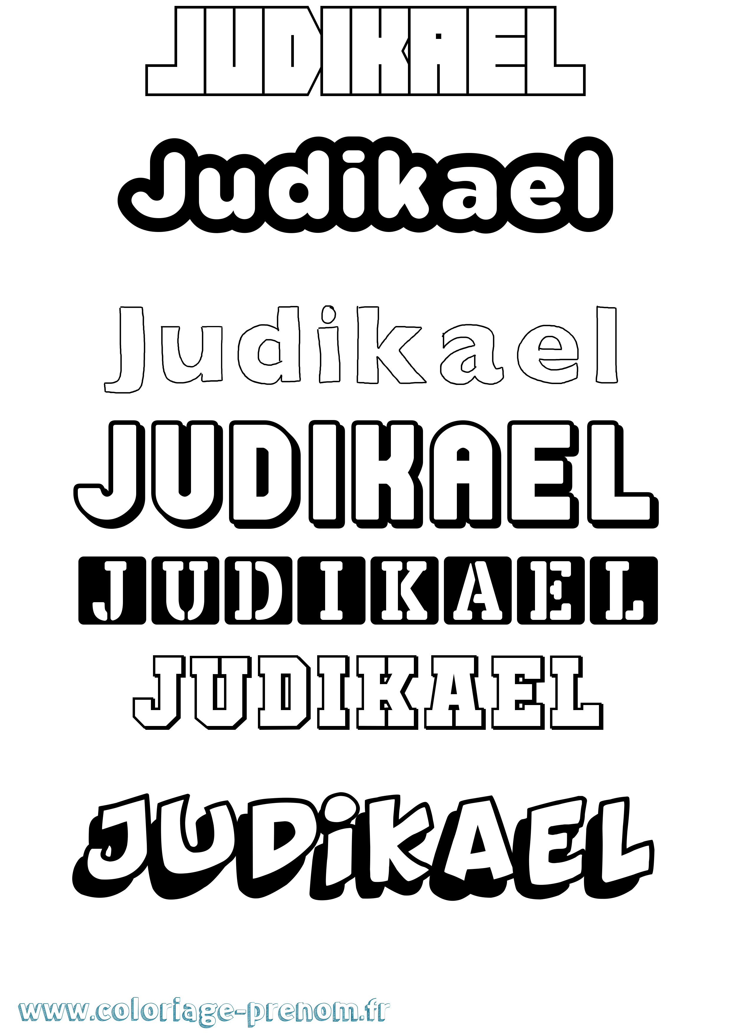 Coloriage Judikael Simple Coloriage prénom Judikael Simple