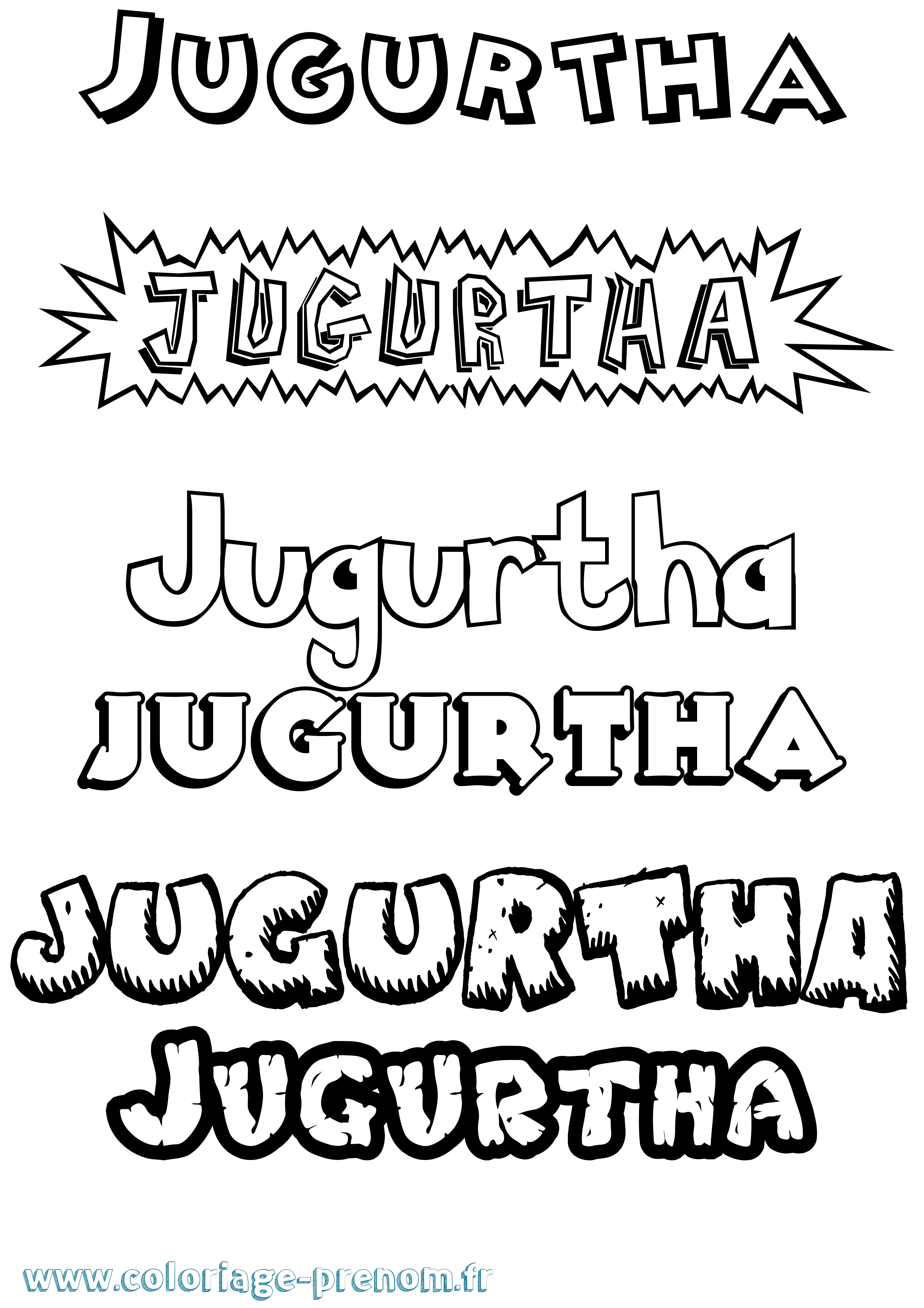 Coloriage Jugurtha Dessin Animé Coloriage prénom Jugurtha Dessin Animé