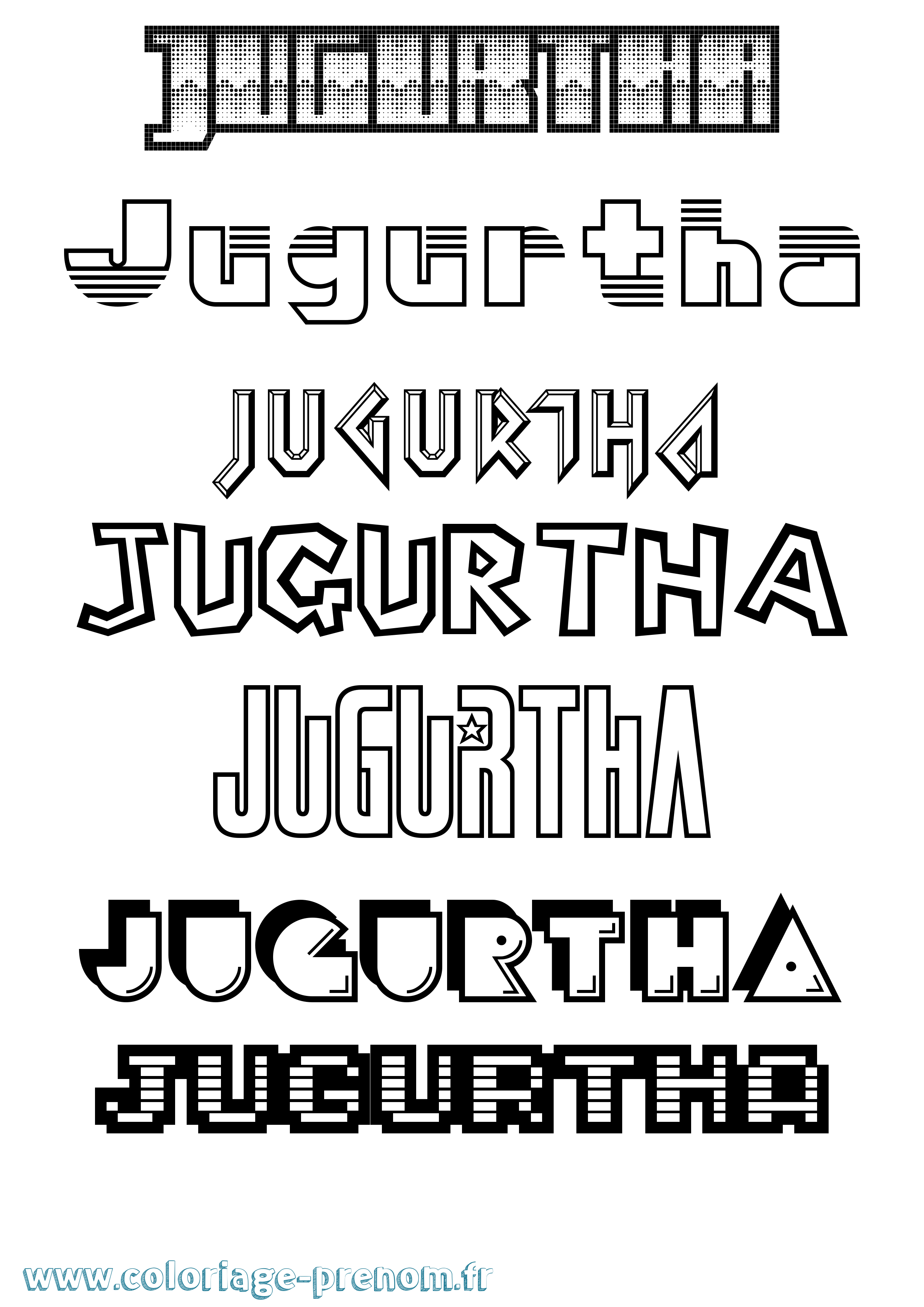 Coloriage Jugurtha Jeux Vidéos Coloriage prénom Jugurtha Jeux Vidéos