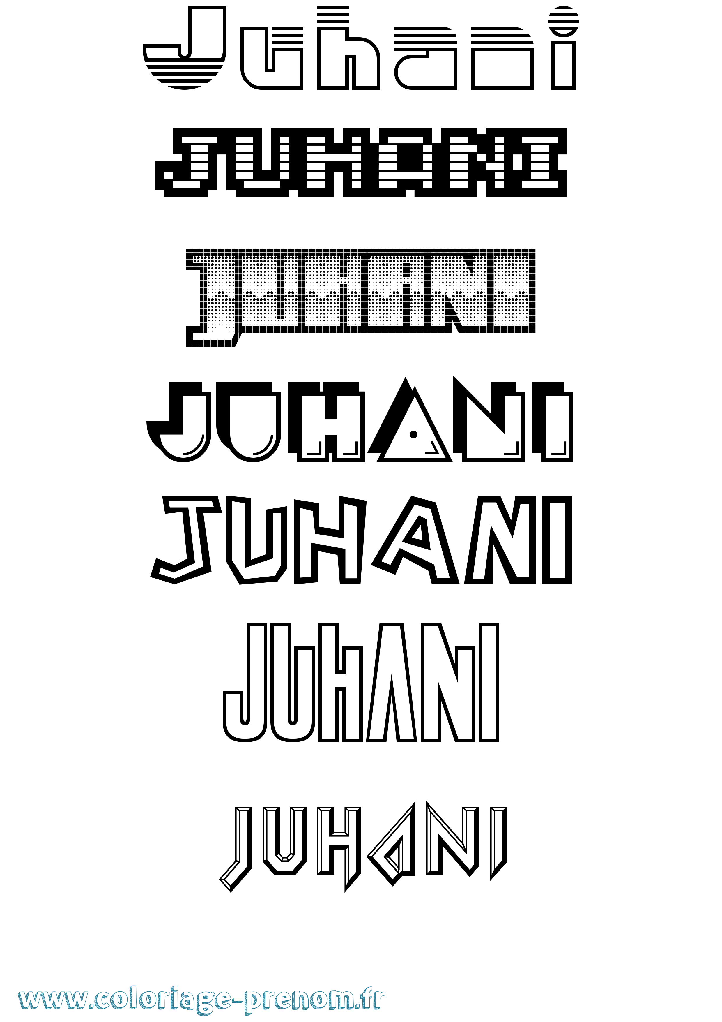 Coloriage Juhani Jeux Vidéos Coloriage prénom Juhani Jeux Vidéos