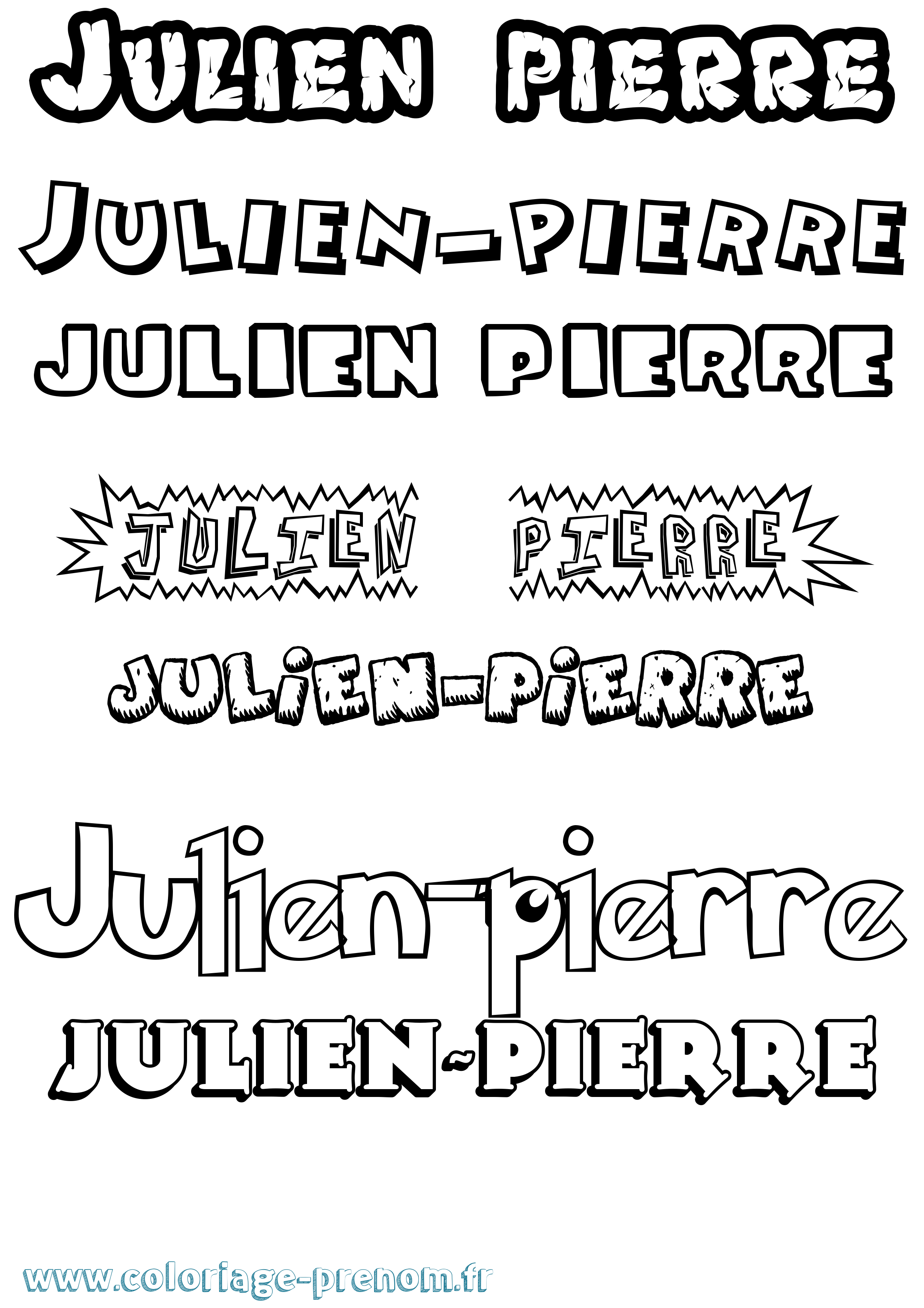 Coloriage Julien-Pierre Dessin Animé Coloriage prénom Julien-Pierre Dessin Animé