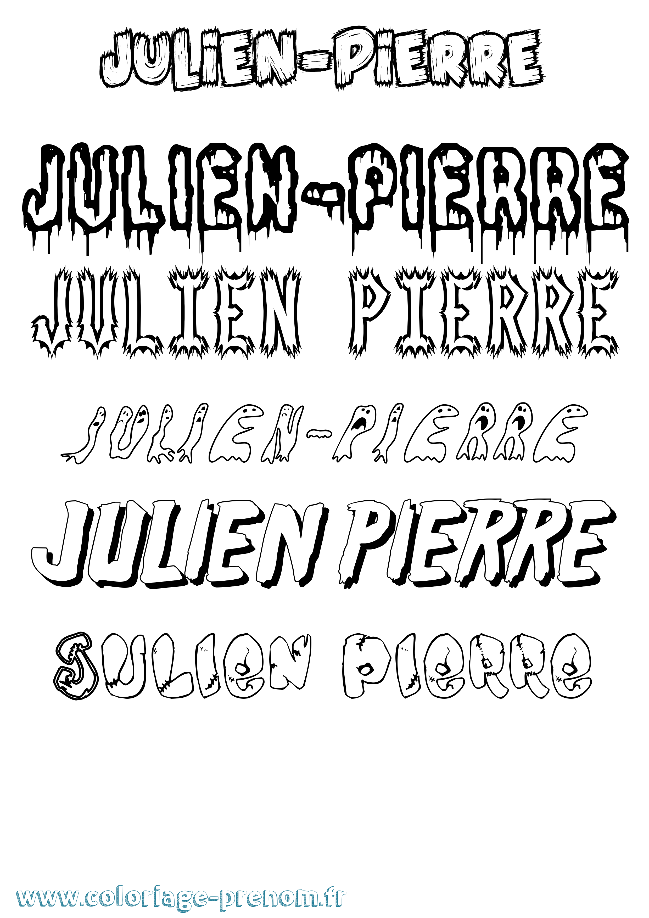 Coloriage Julien-Pierre Frisson Coloriage prénom Julien-Pierre Frisson