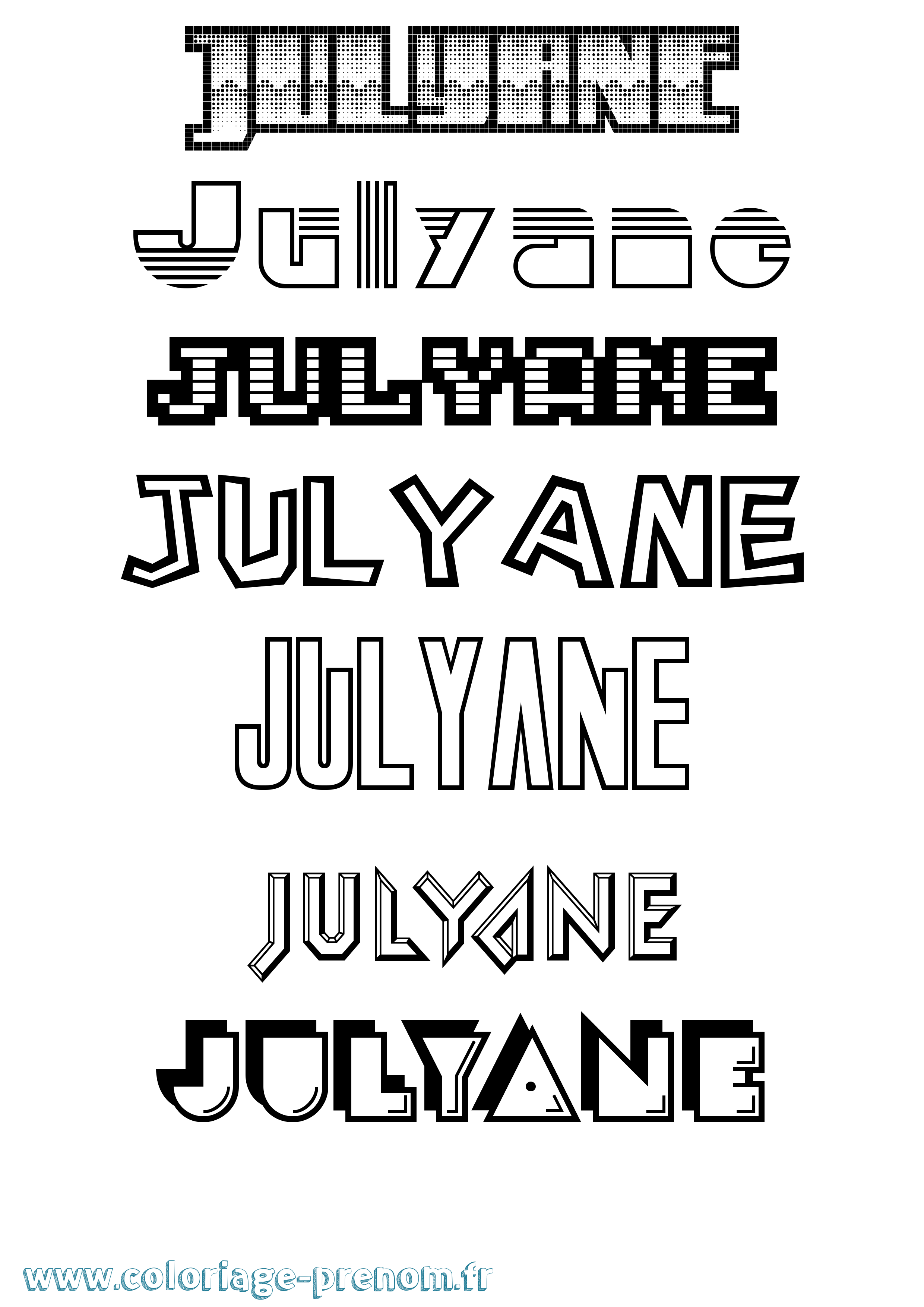 Coloriage Julyane Jeux Vidéos Coloriage prénom Julyane Jeux Vidéos