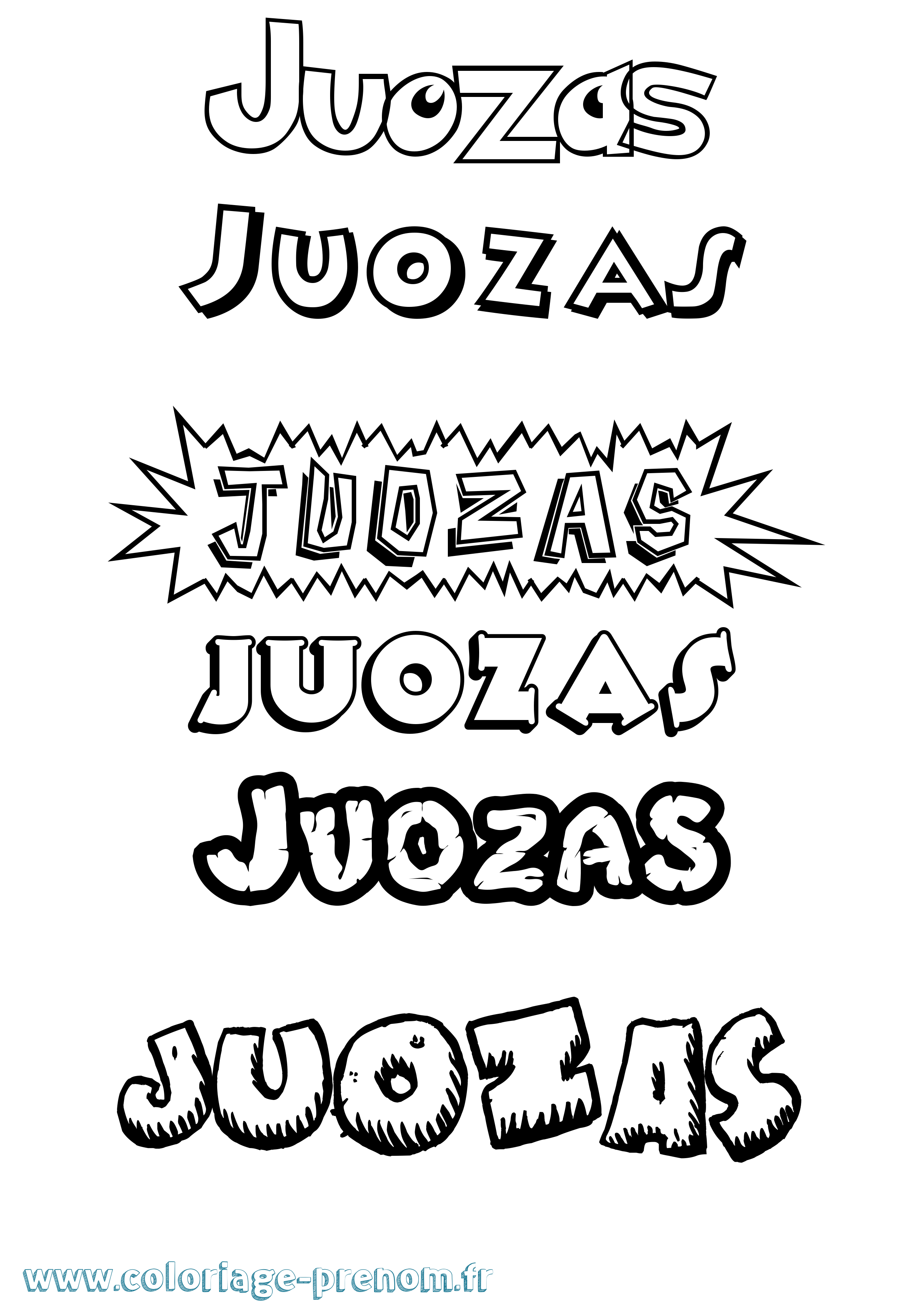 Coloriage Juozas Dessin Animé Coloriage prénom Juozas Dessin Animé
