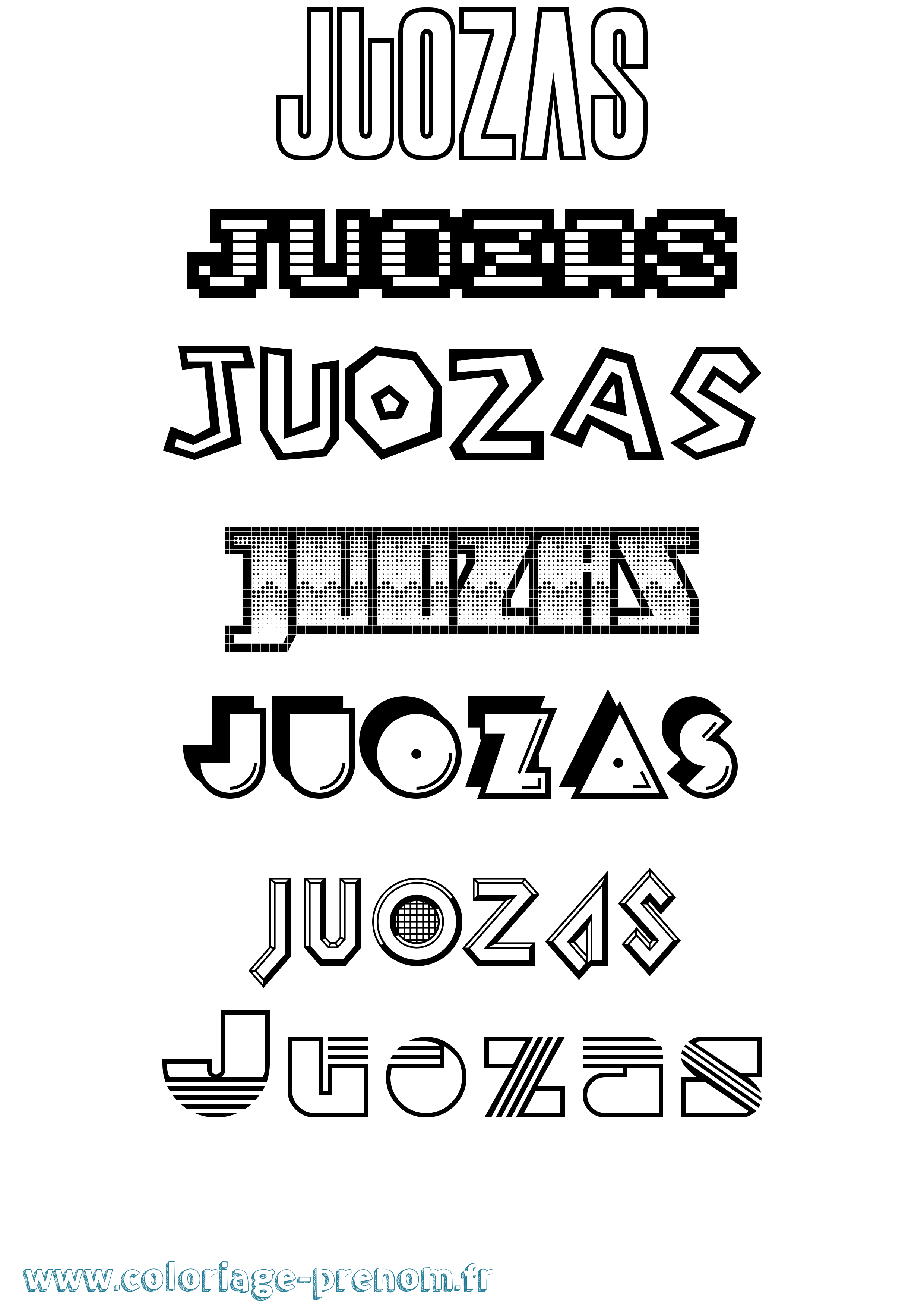 Coloriage Juozas Jeux Vidéos Coloriage prénom Juozas Jeux Vidéos