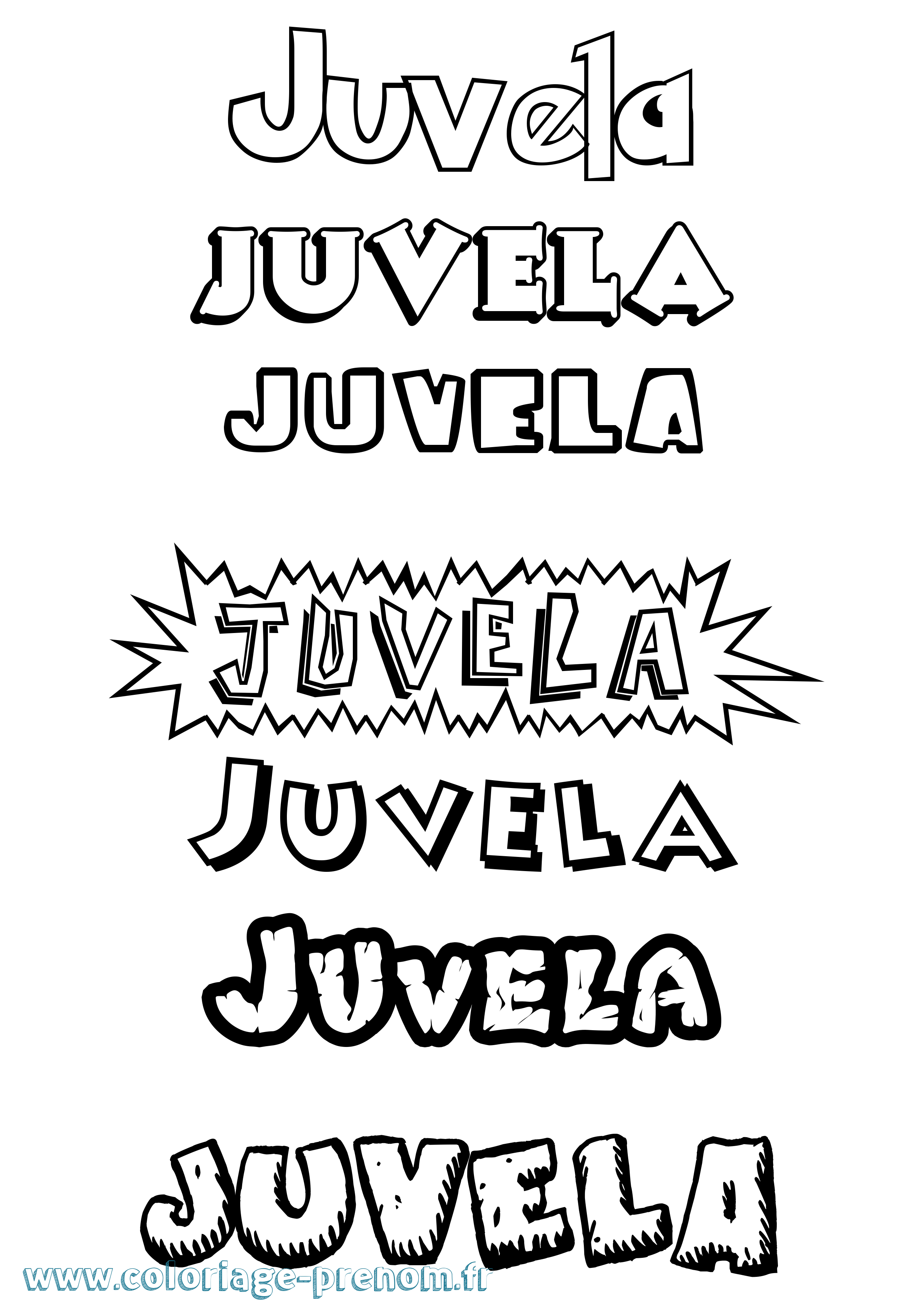 Coloriage Juvela Dessin Animé Coloriage prénom Juvela Dessin Animé