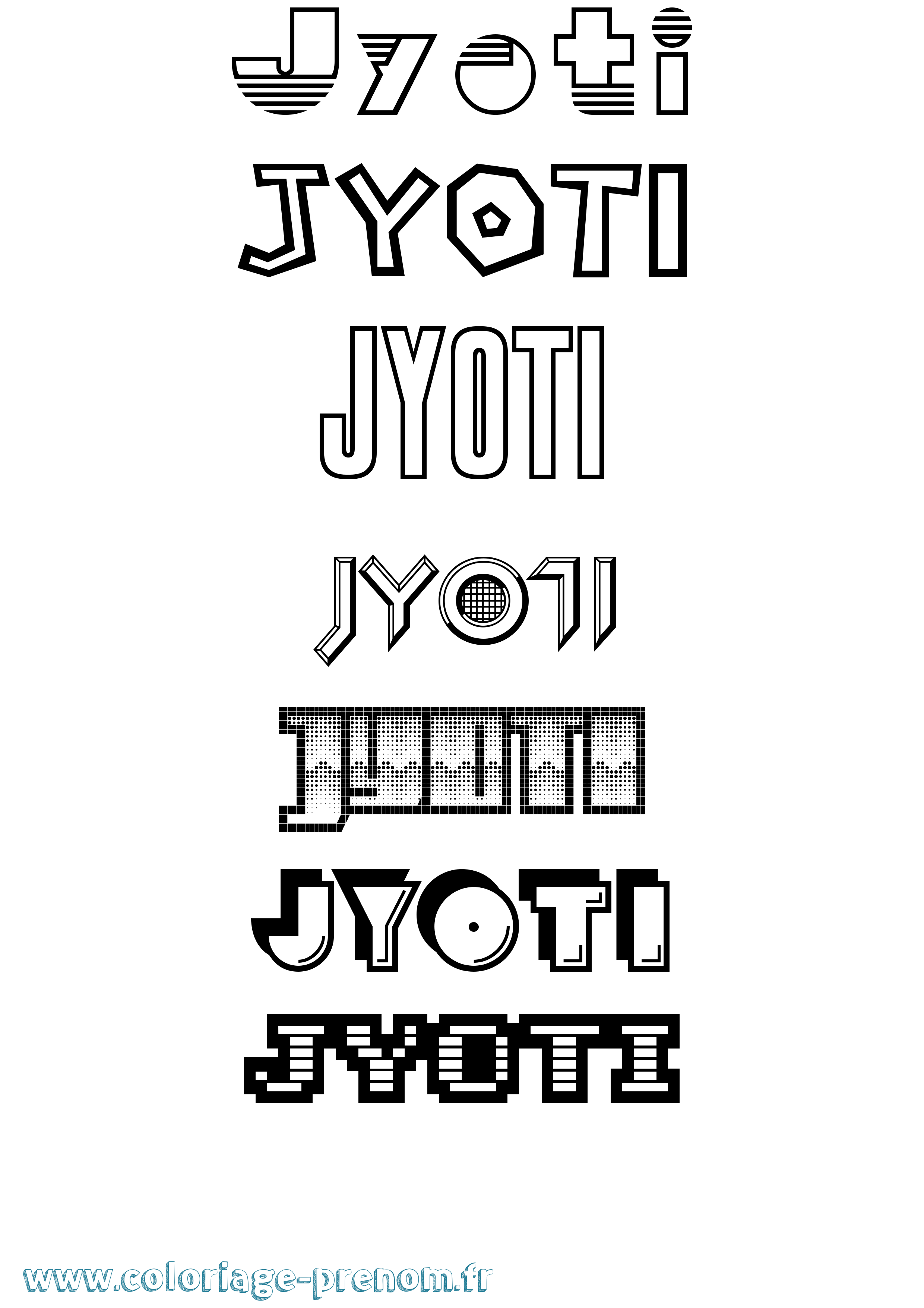 Coloriage Jyoti Jeux Vidéos Coloriage prénom Jyoti Jeux Vidéos