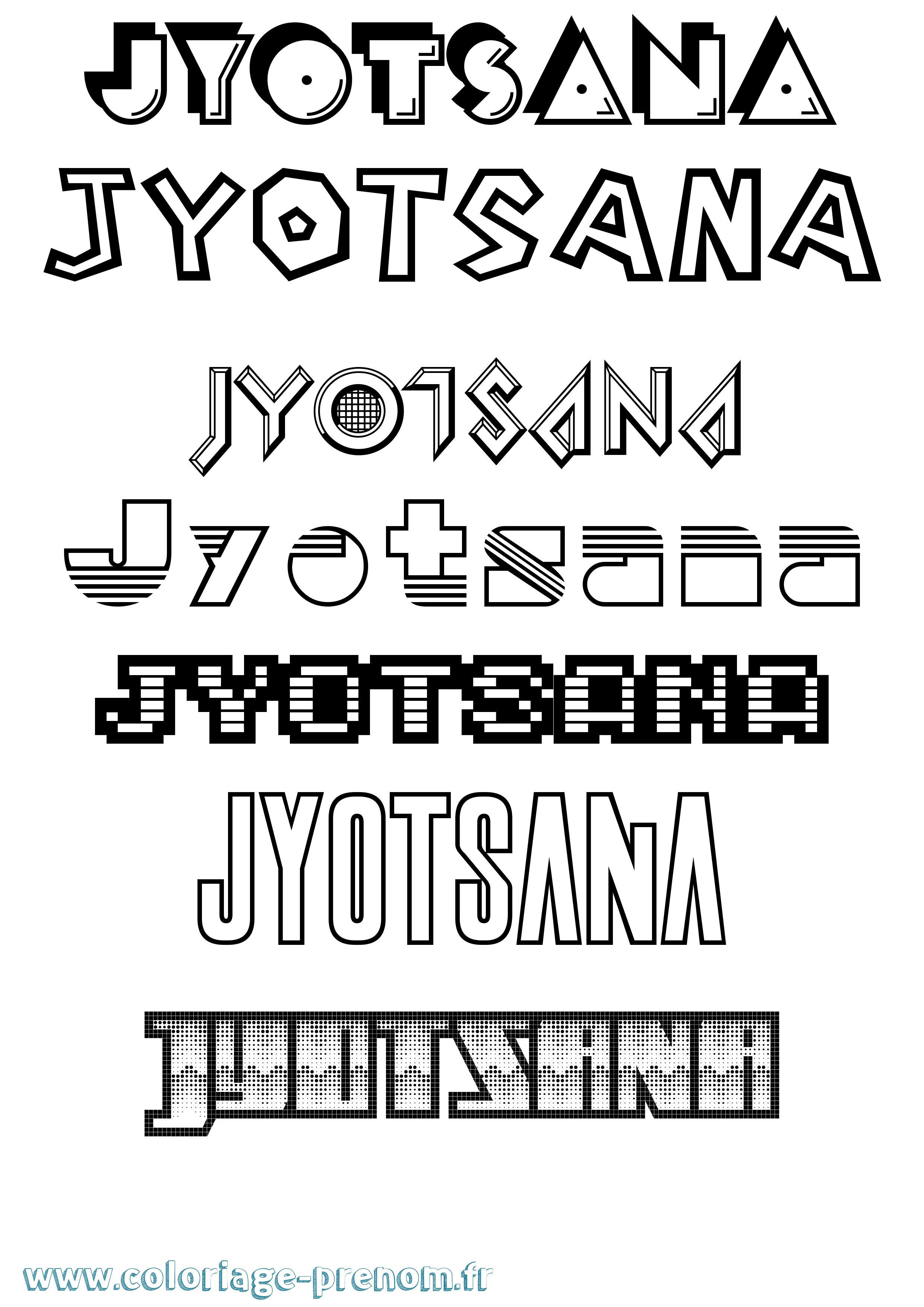 Coloriage Jyotsana Jeux Vidéos Coloriage prénom Jyotsana Jeux Vidéos