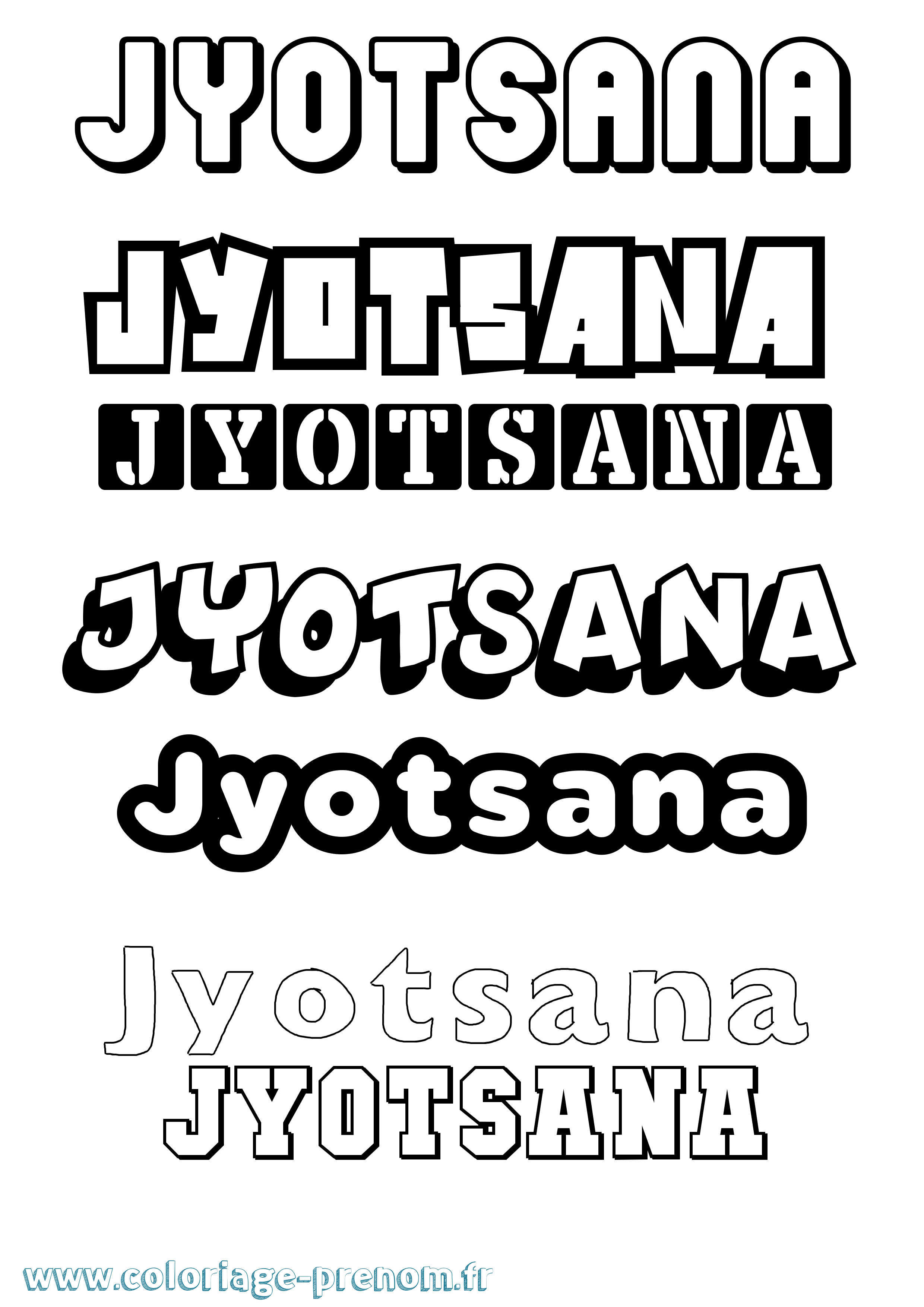Coloriage Jyotsana Simple Coloriage prénom Jyotsana Simple