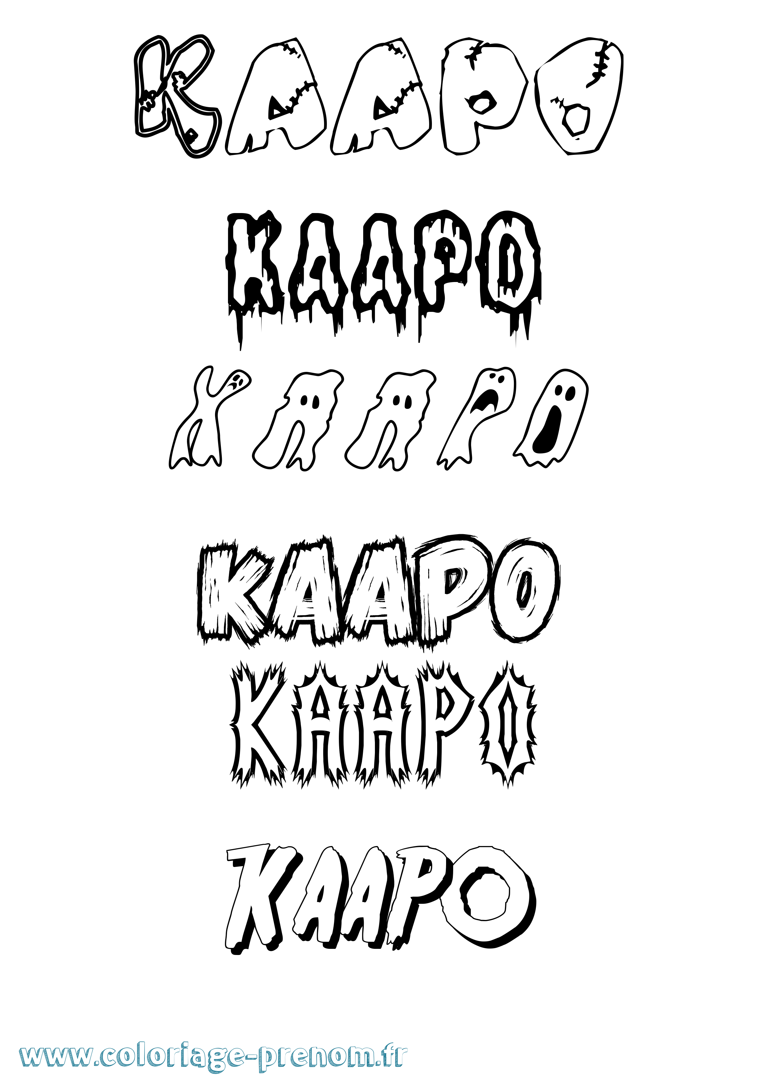 Coloriage Kaapo Frisson Coloriage prénom Kaapo Frisson