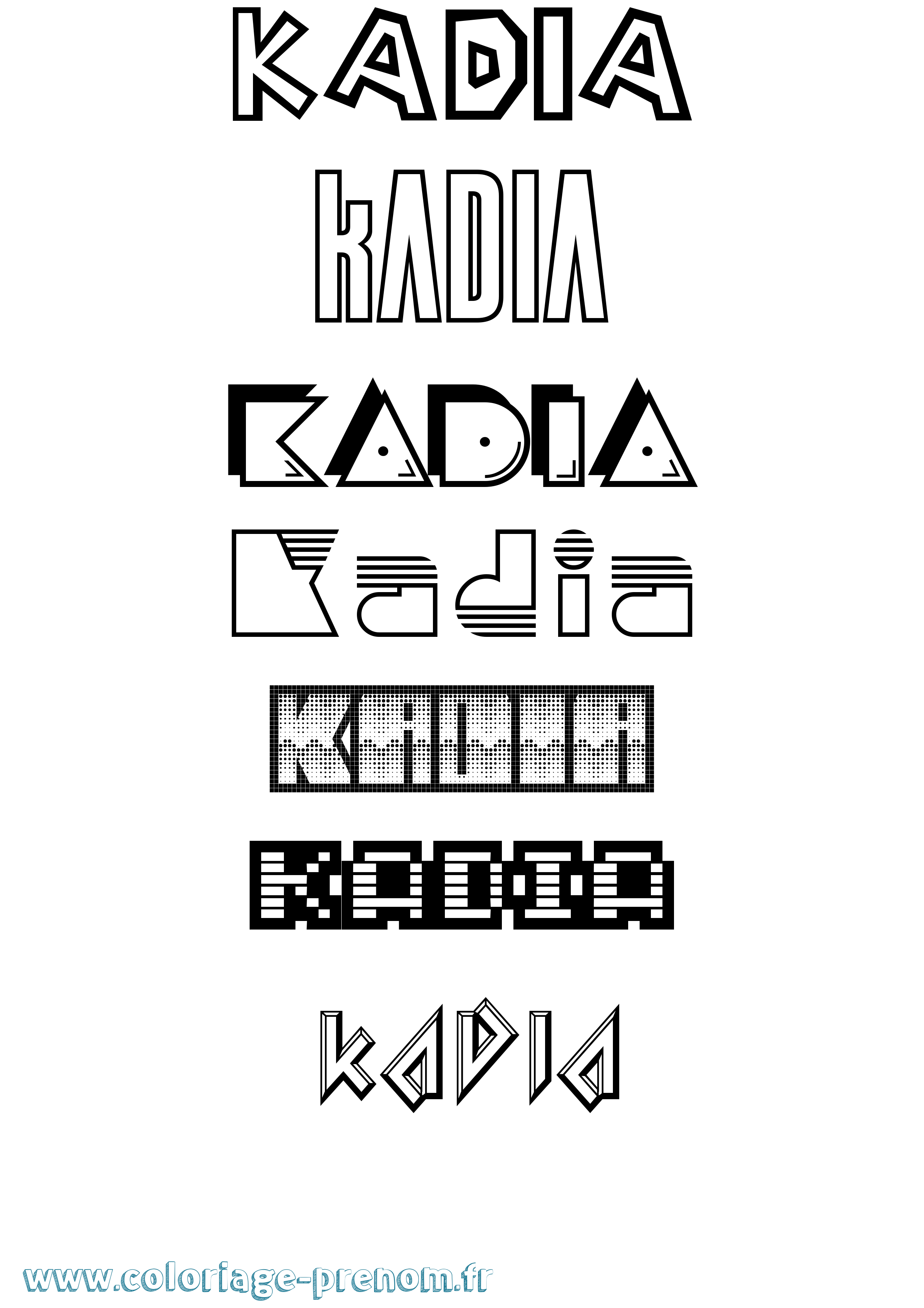 Coloriage Kadia Jeux Vidéos Coloriage prénom Kadia Jeux Vidéos