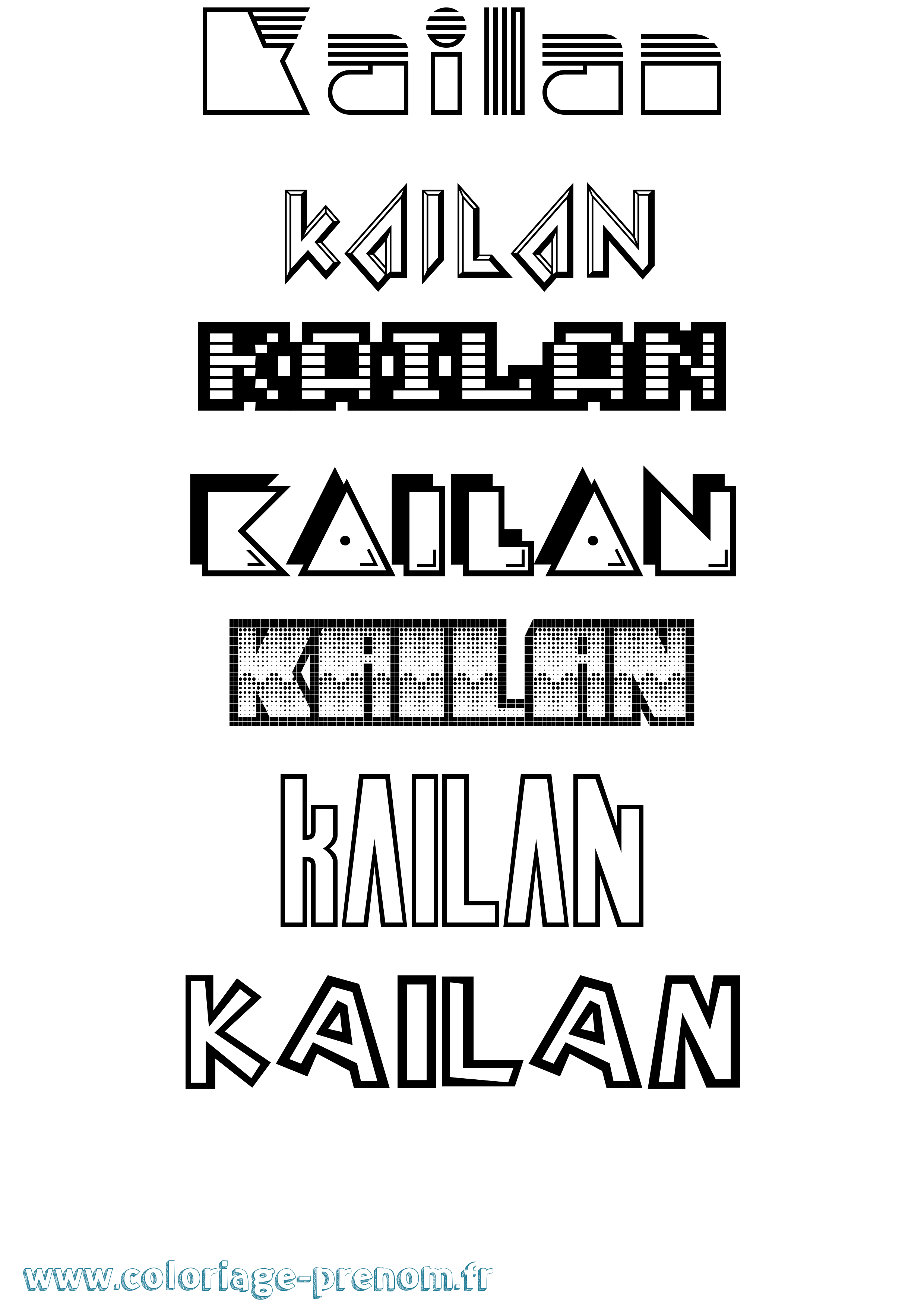 Coloriage Kailan Jeux Vidéos Coloriage prénom Kailan Jeux Vidéos