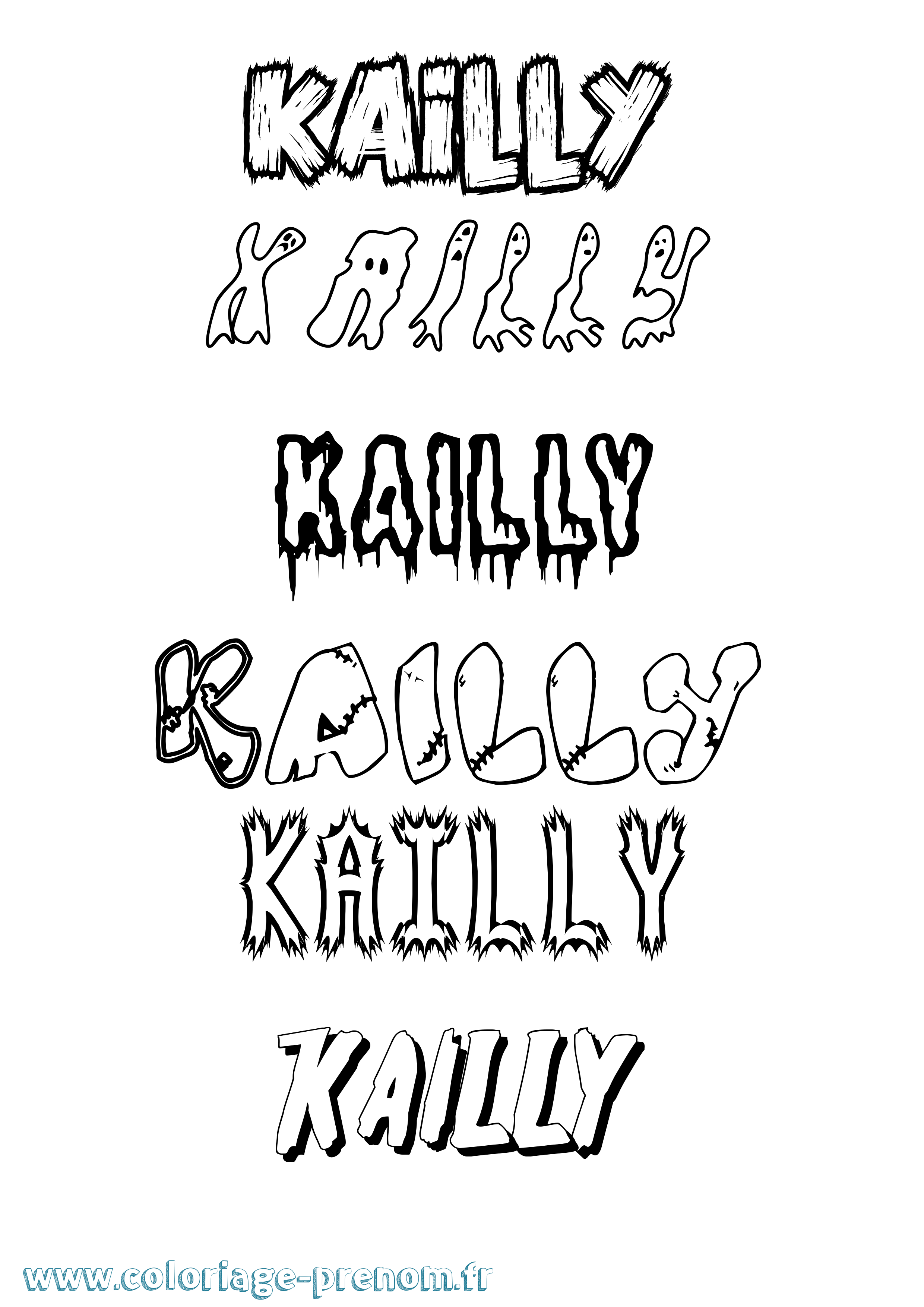 Coloriage Kailly Frisson Coloriage prénom Kailly Frisson