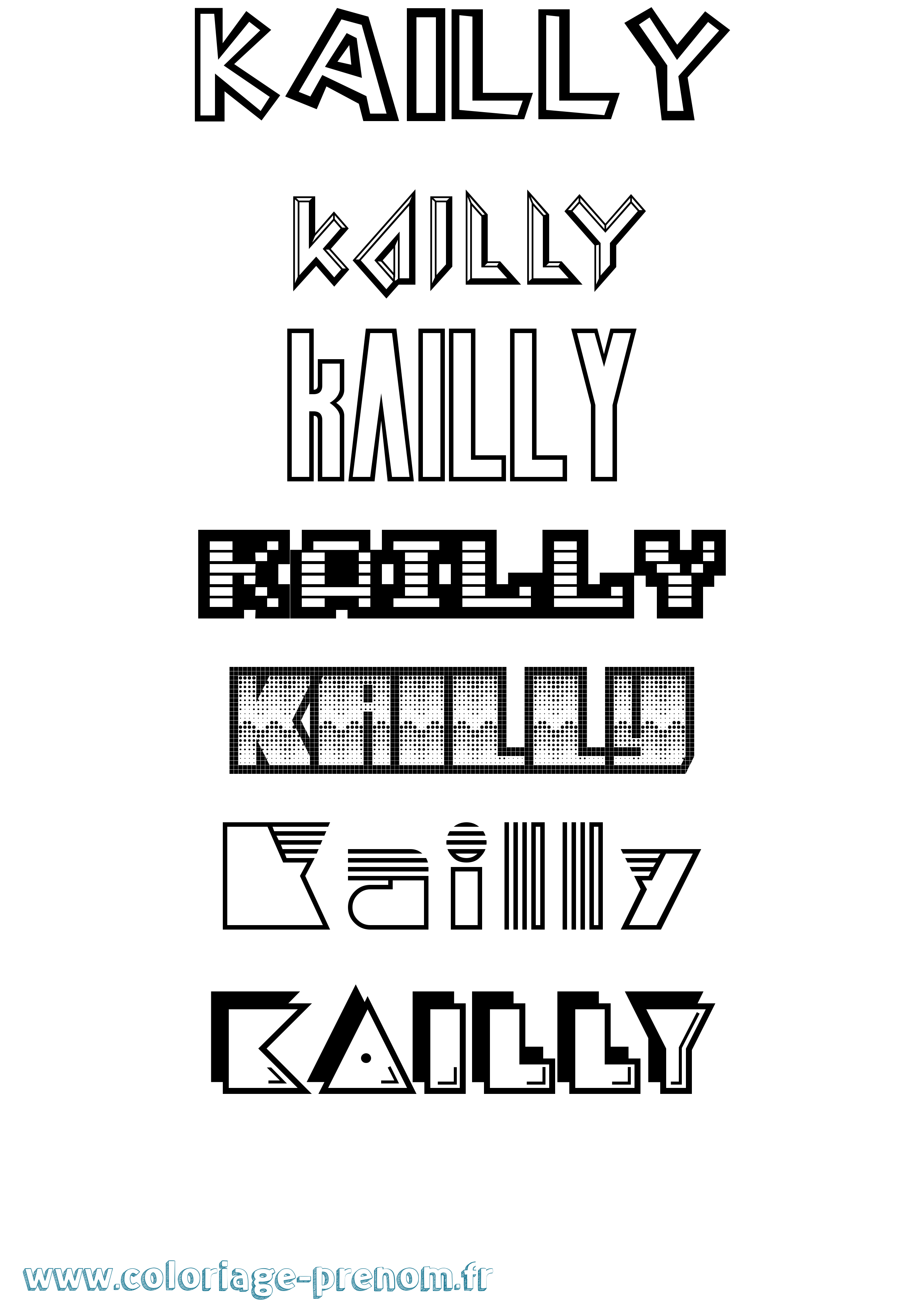 Coloriage Kailly Jeux Vidéos Coloriage prénom Kailly Jeux Vidéos